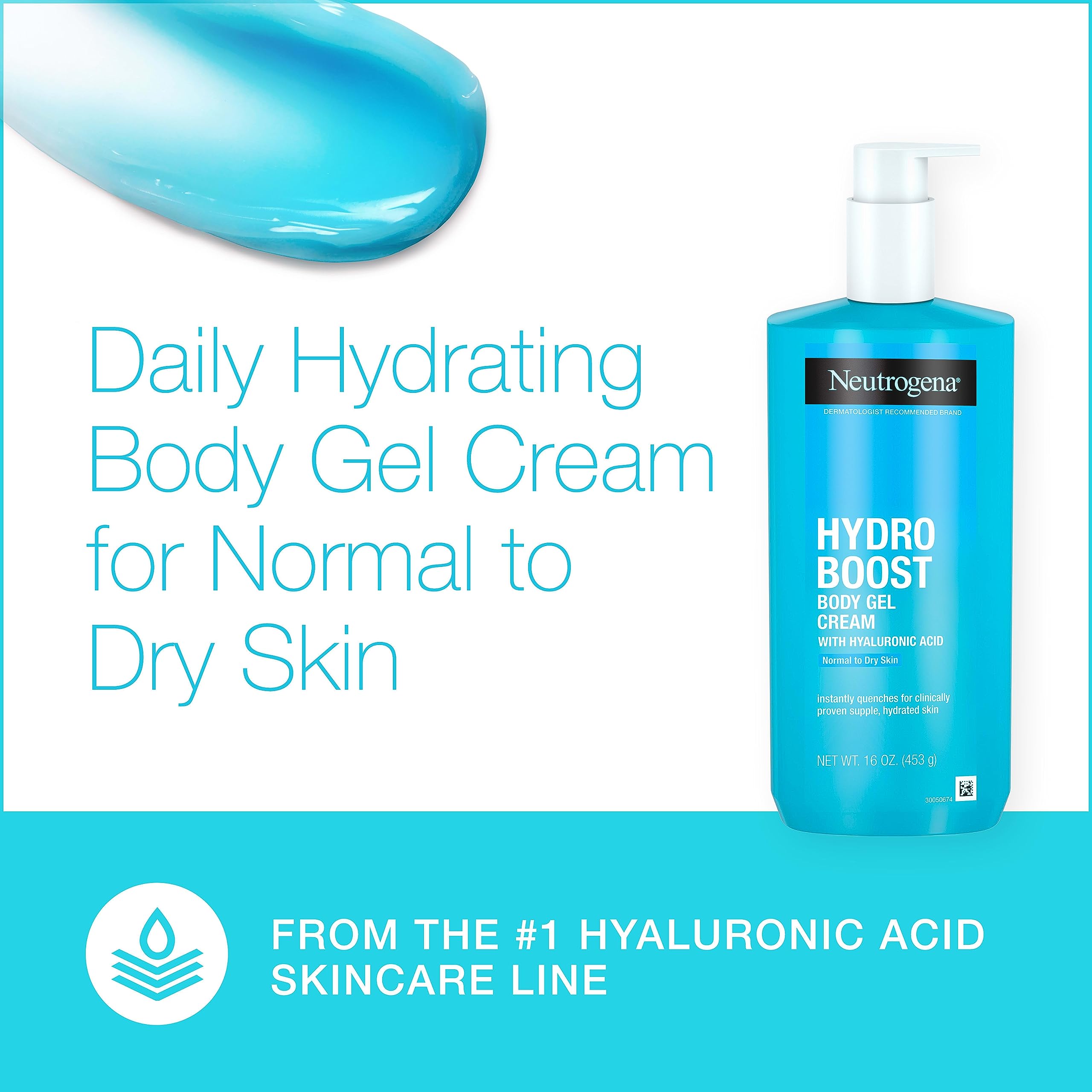 Hands applying Neutrogena Hydro Boost on forearm for lasting moisture.
