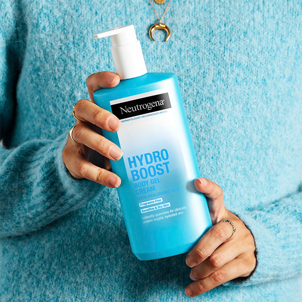 Daily routine with Neutrogena Hydro Boost Body Gel Cream for instantly quenched skin