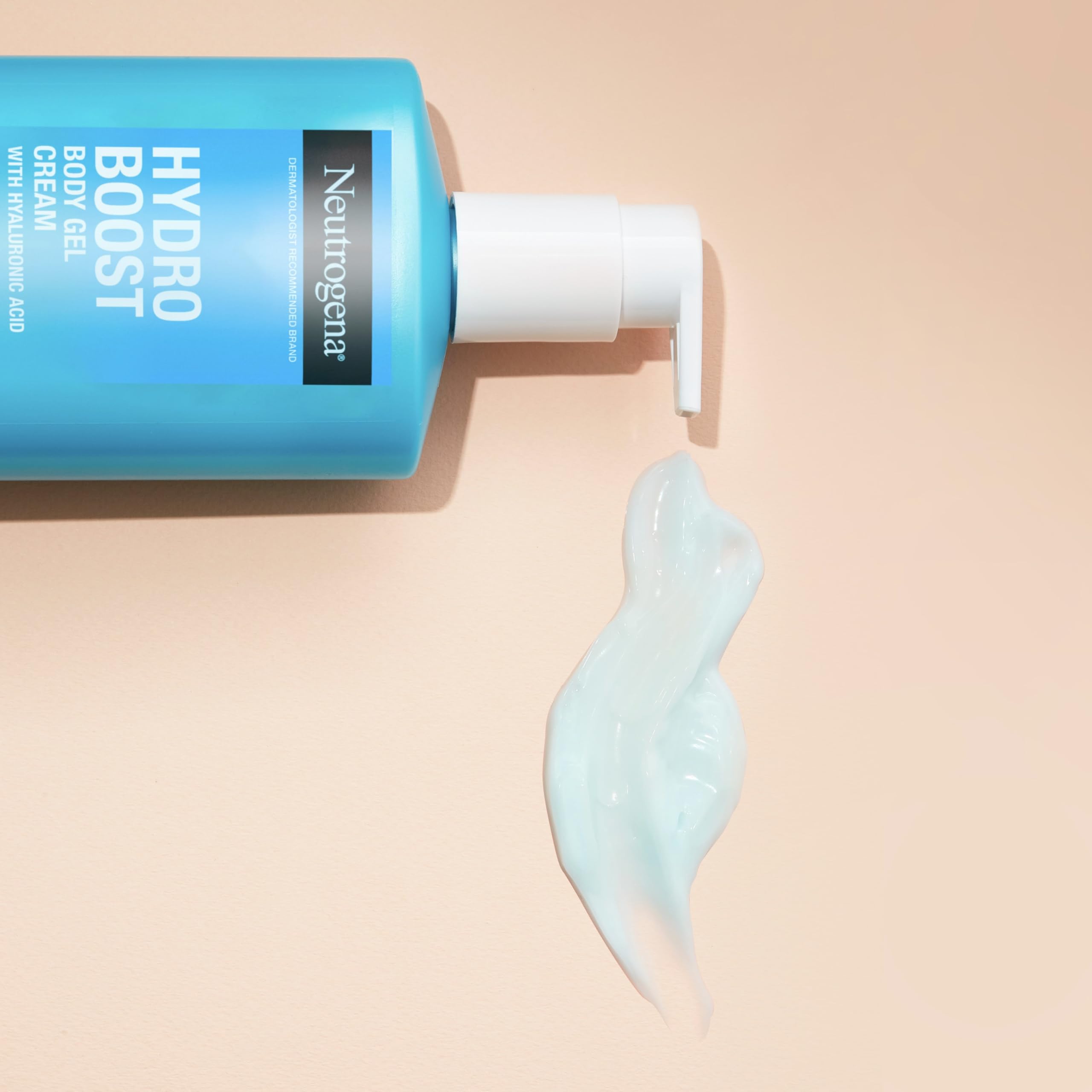 Neutrogena Hydro Boost label close-up highlighting hyaluronic acid hydration.