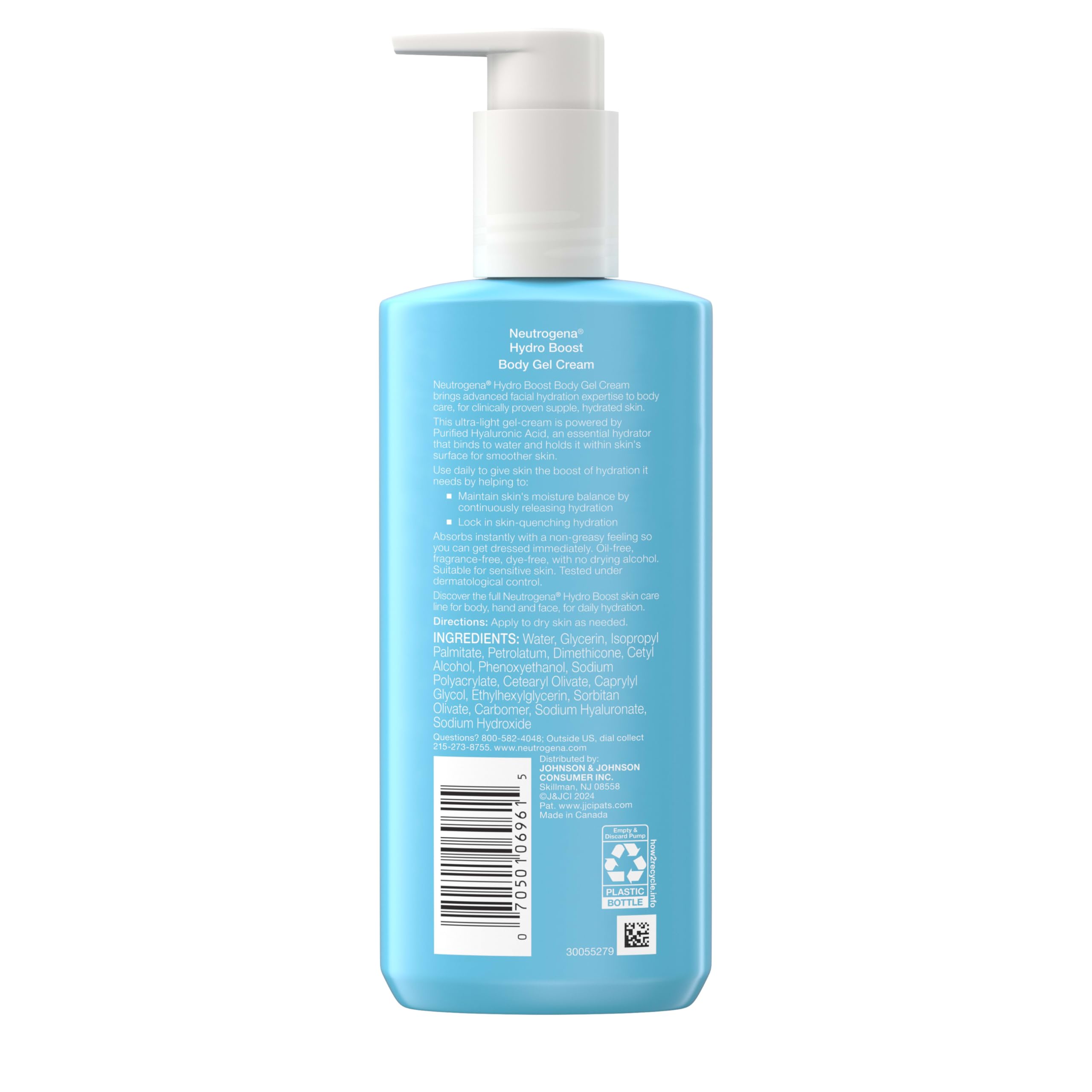 Neutrogena Hydro Boost Body Gel Cream 8.5 oz packaging stands for daily hydration