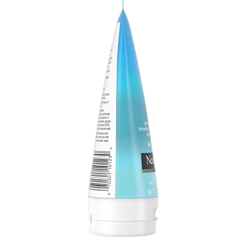 Neutrogena Hydro Boost cleanser lather on hand demonstrates gentle exfoliation.