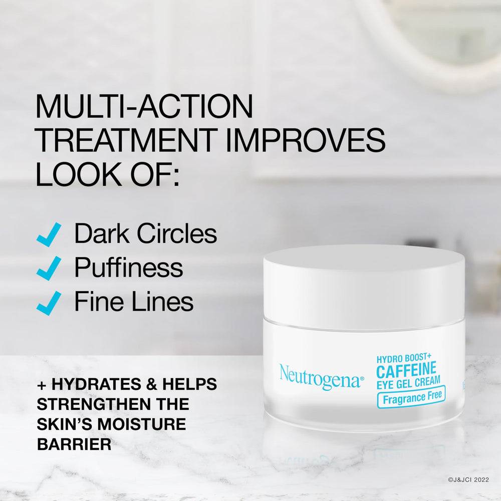 Neutrogena Hydro Boost eye cream with hyaluronic acid on the under-eye area