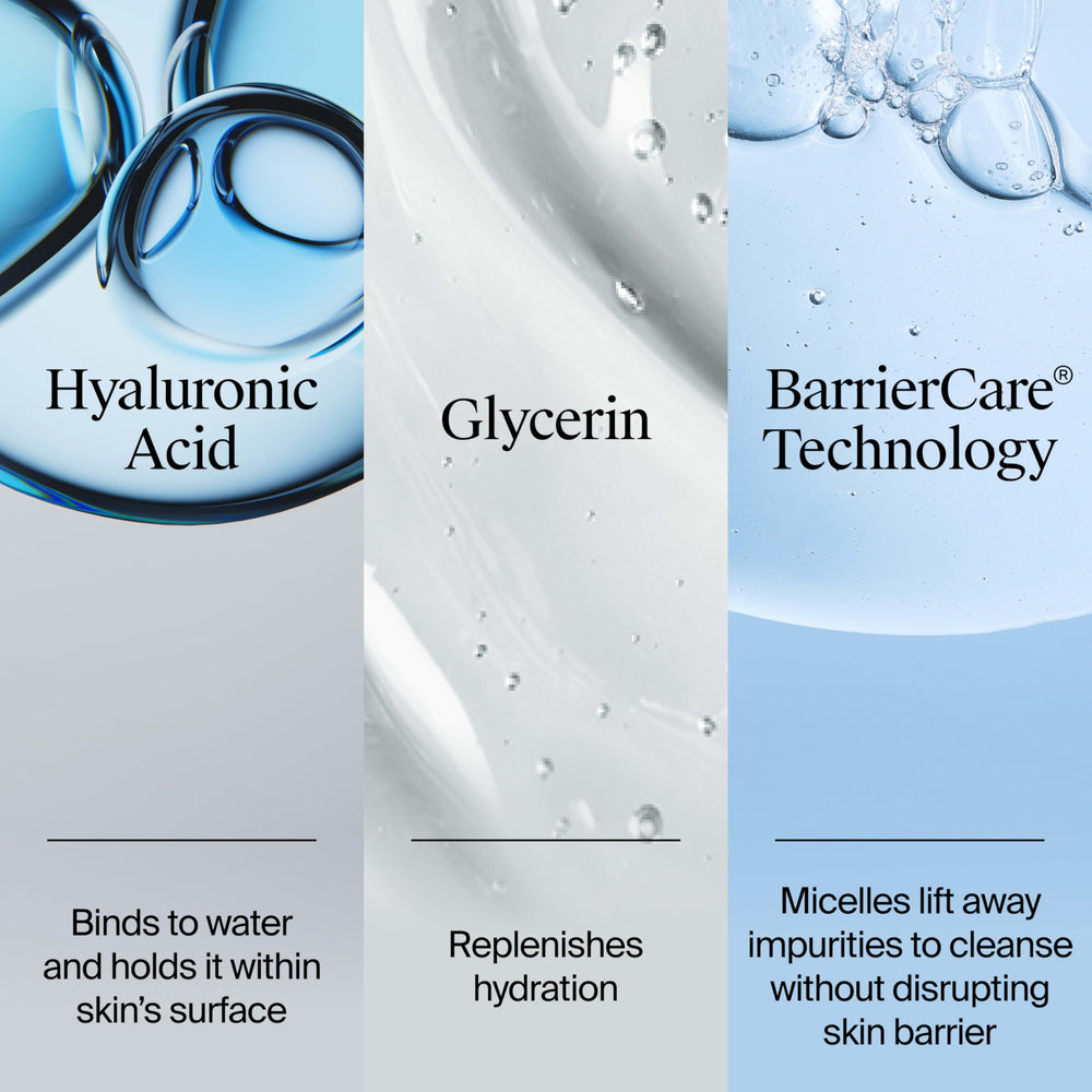 Neutrogena Hydro Boost Face Wash packaging notes dermatologist recommendations