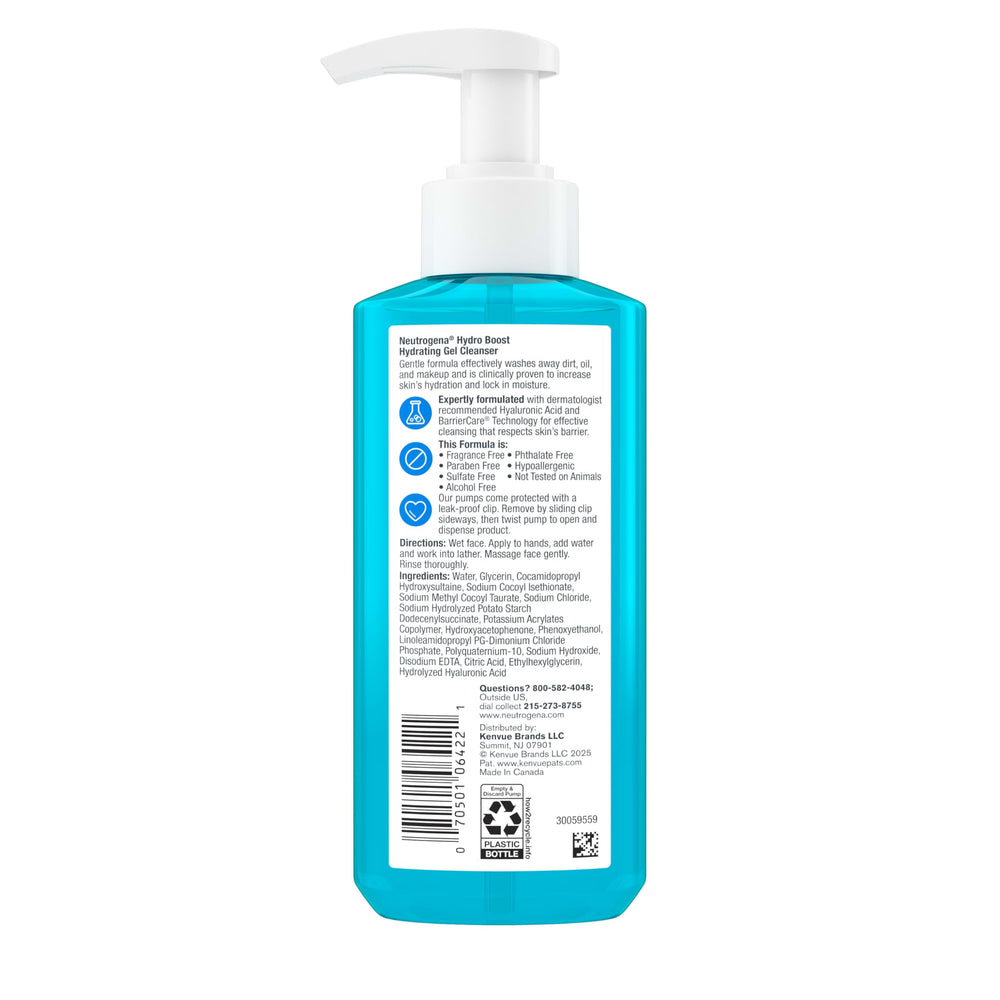 Neutrogena Hydro Boost Face Wash ideal for dry skin routines