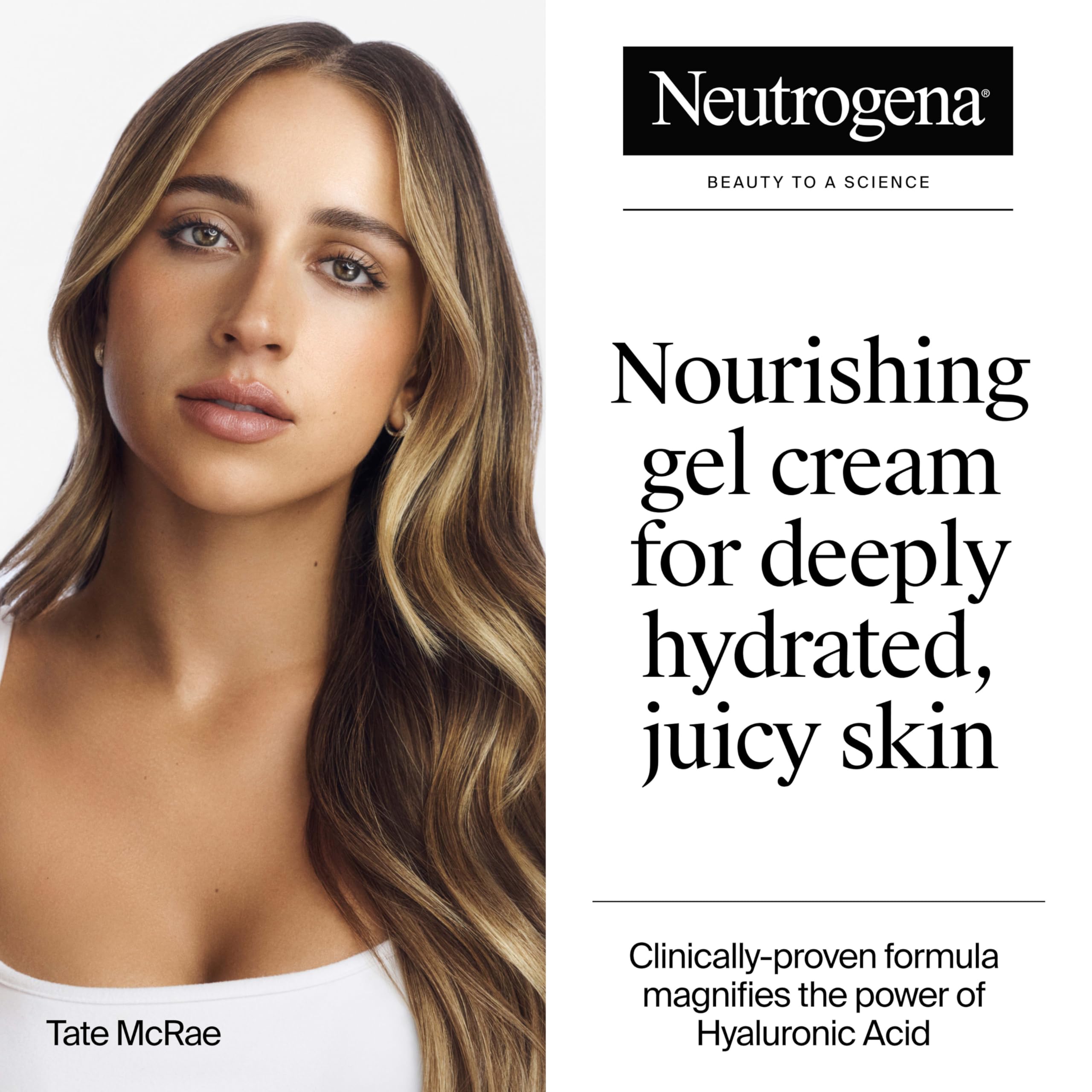 Neutrogena Hydro Boost Gel Cream applied to skin demonstrates lightweight hydration without a greasy feel.