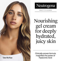 Neutrogena Hydro Boost Gel Cream applied to skin demonstrates lightweight hydration without a greasy feel.