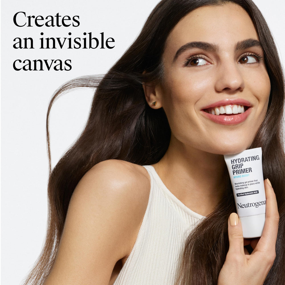 Neutrogena Hydro Boost Primer hydrates skin and smoothes texture for dewy finish.