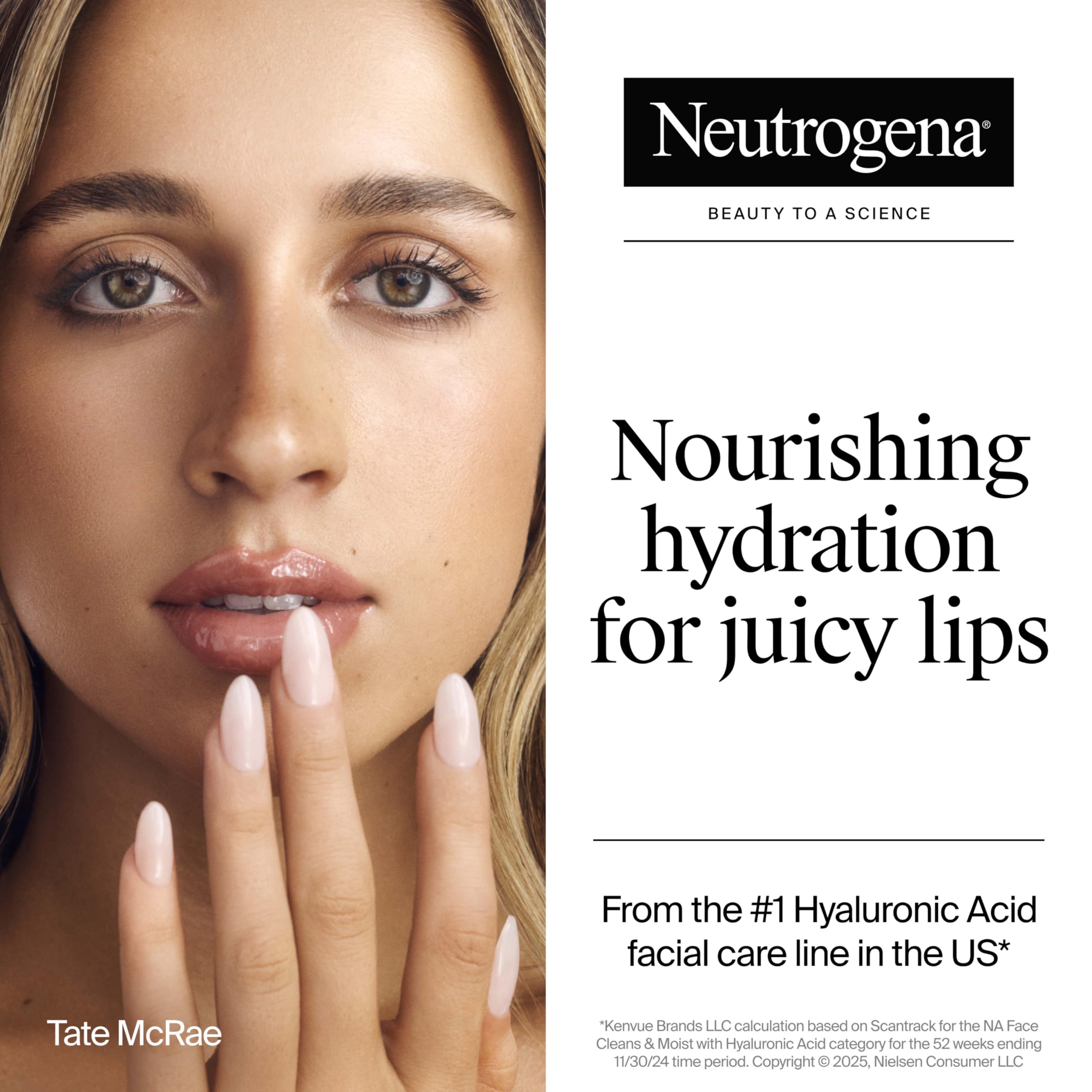 Neutrogena Hydro Boost lip balm with pink tint and berry flavor for daily wear.