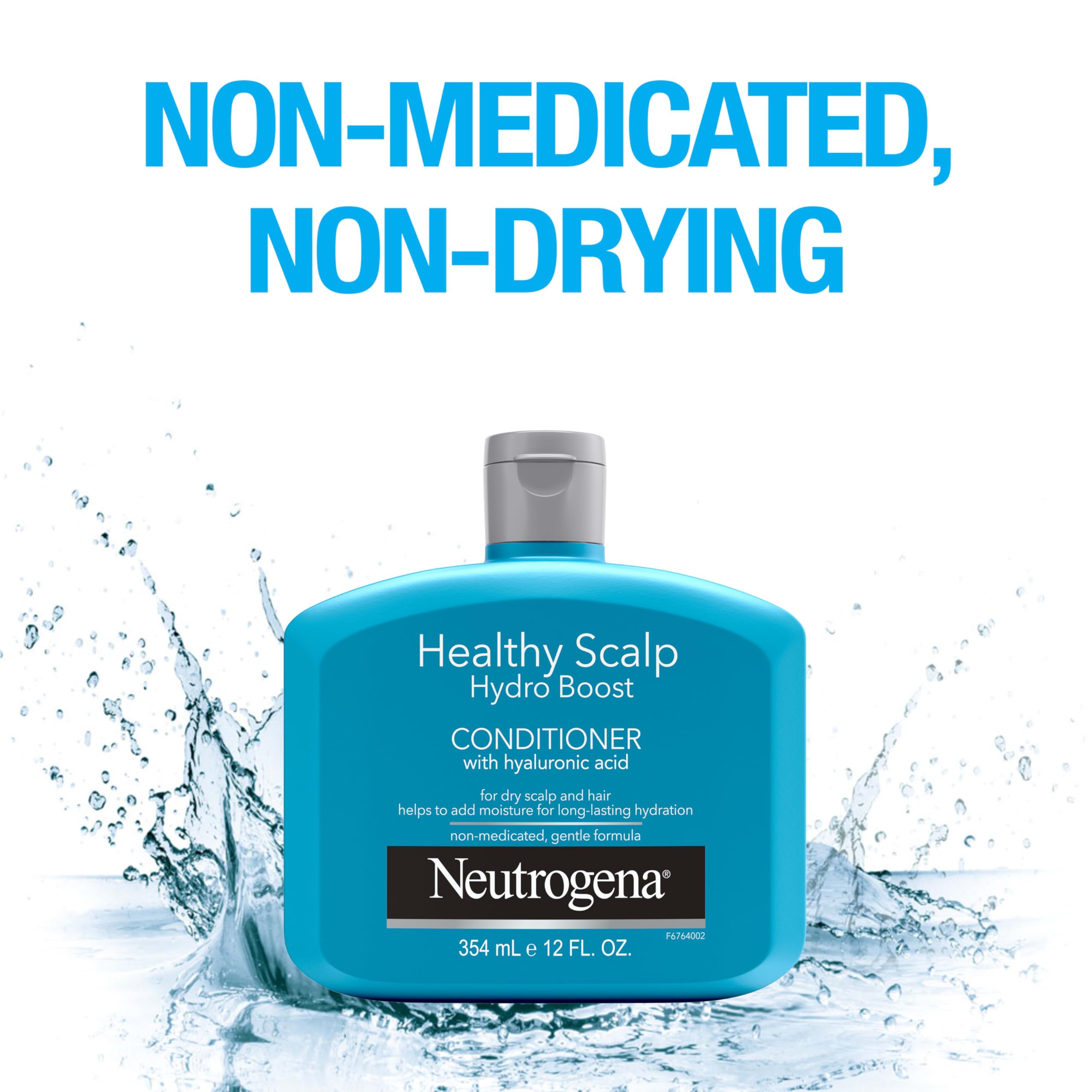 Neutrogena Hydro Boost Shampoo label closeup emphasizing non medicated formula