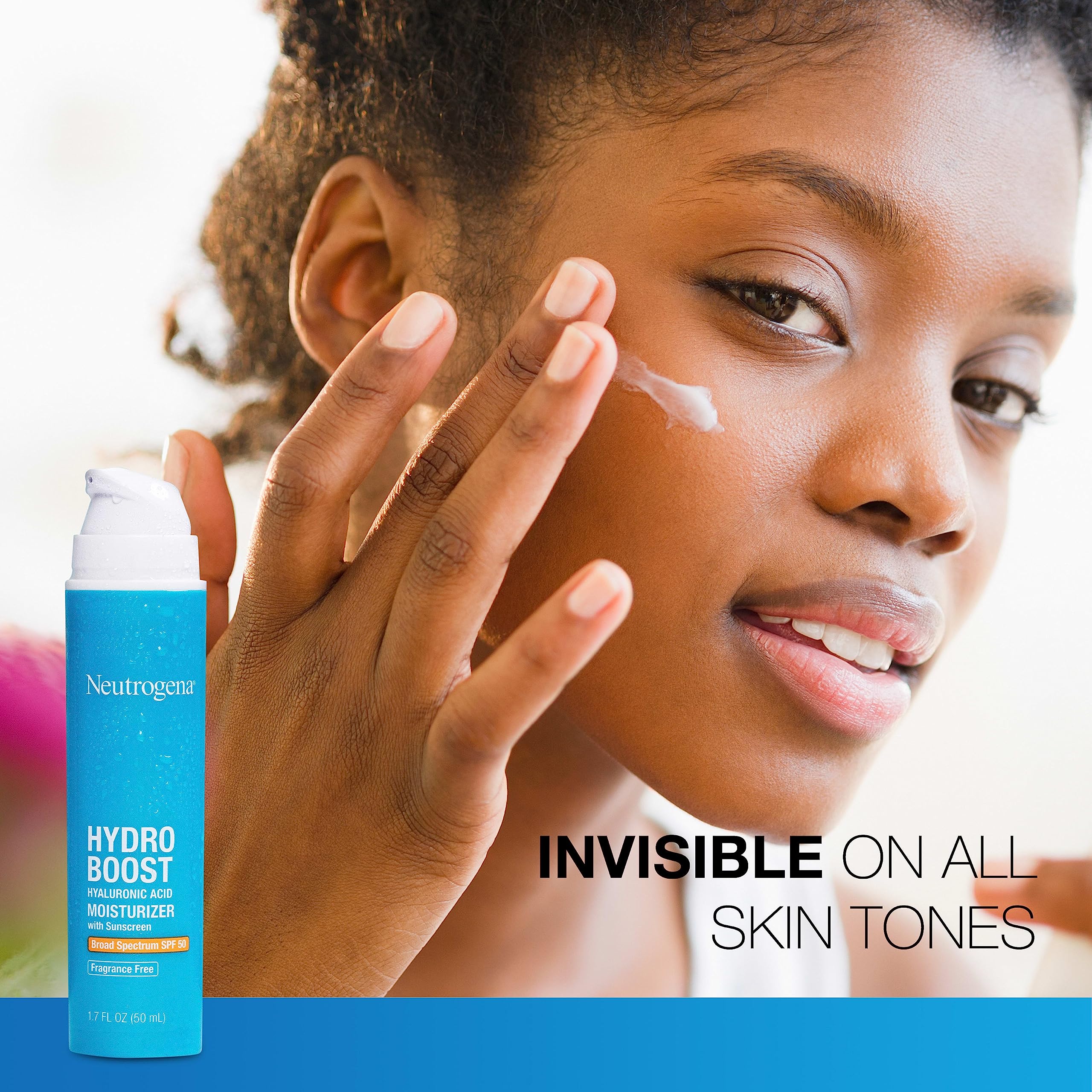 Neutrogena Hydro Boost SPF 50 protection label for daily use