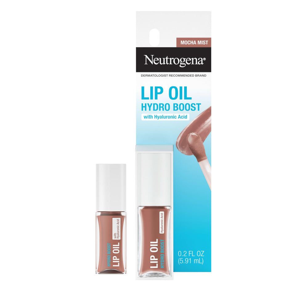 Neutrogena Hydro Boost Lip Oil close-up reveals gloss-like shine