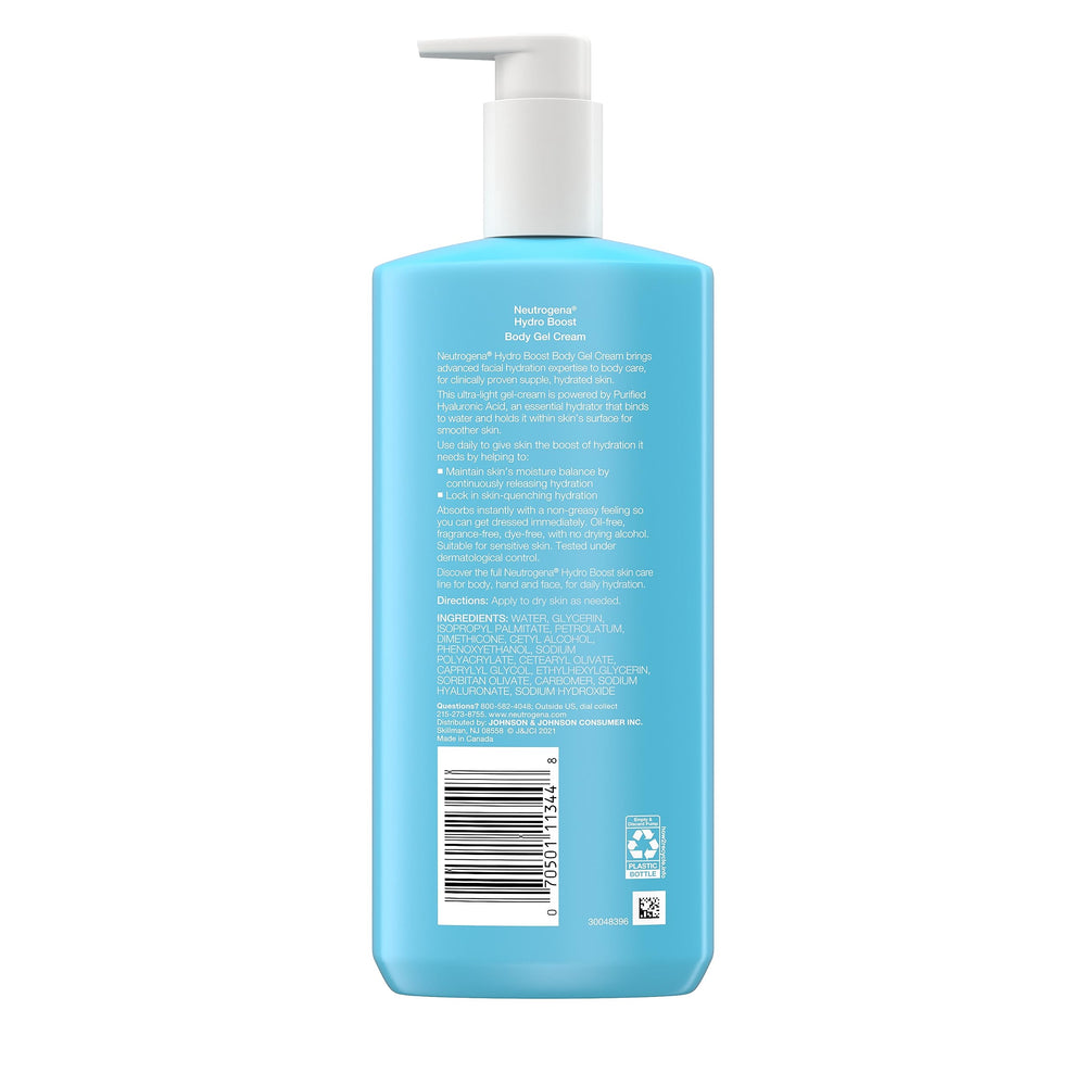 Twin-pack Neutrogena Hydro Boost 16 oz body gel cream ready for use