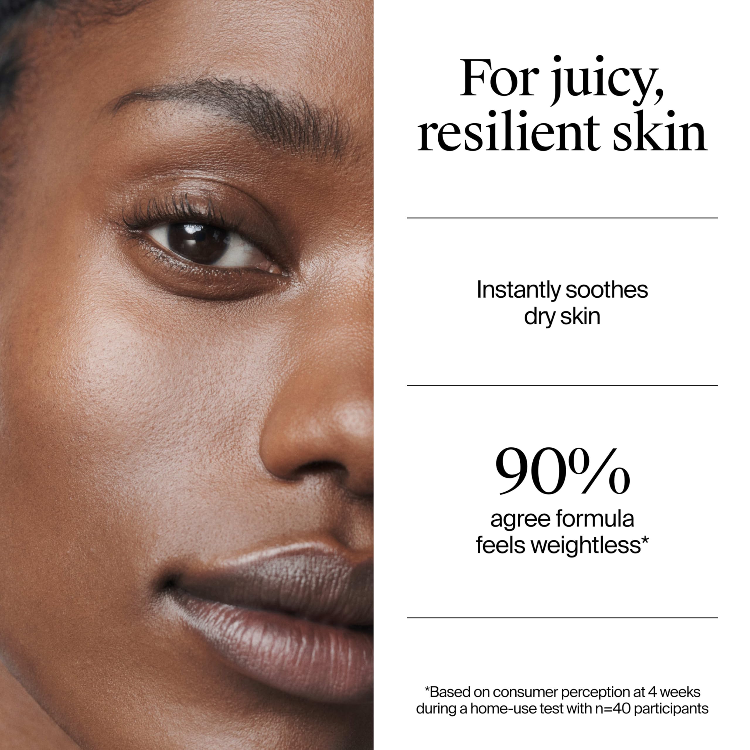 Neutrogena Hydro Boost Water Cream dewy finish after application on skin
