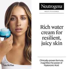 Neutrogena Hydro Boost Water Cream texture close-up highlighting lightweight, water-like feel