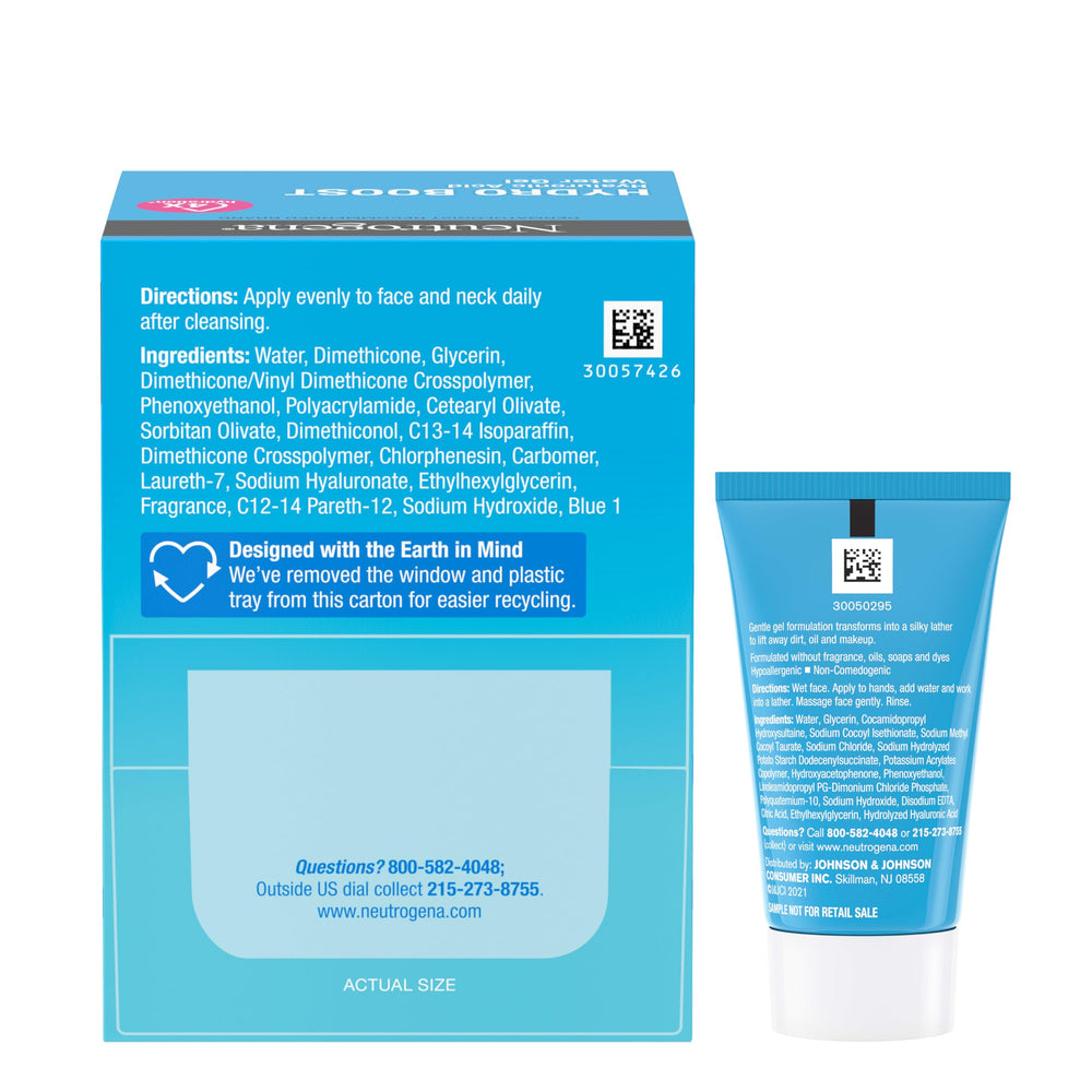 Neutrogena Hydro Boost routine kit idea for daily care with cleanser