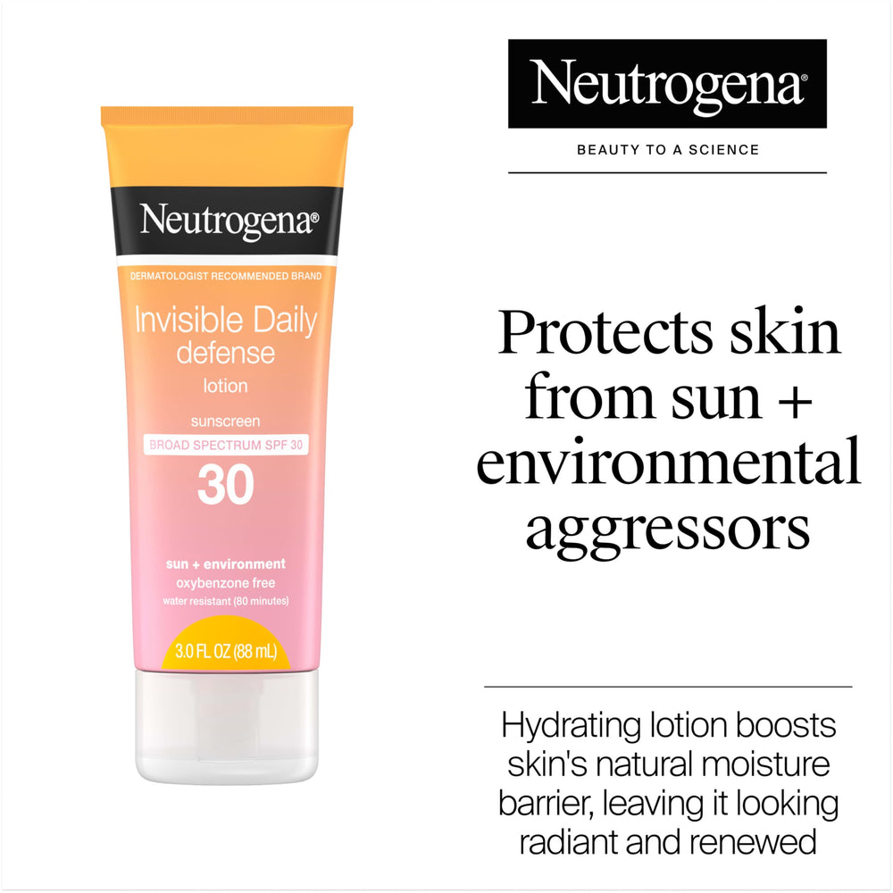 Packaging closeup highlighting oxybenzone-free and paraben-free formula.