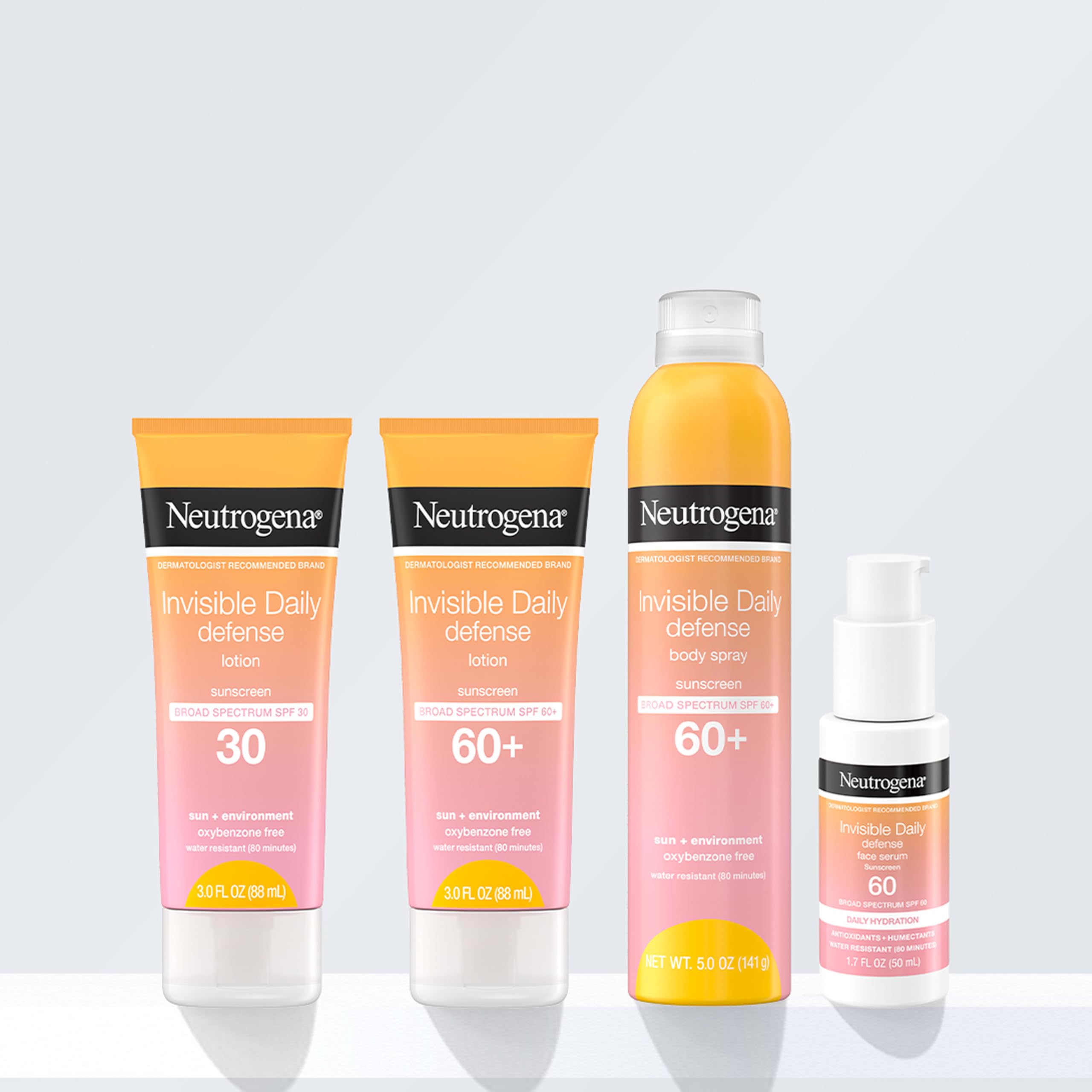 Neutrogena Invisible Daily Defense spray is easy to apply on the go.