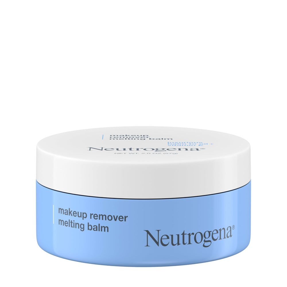 Neutrogena makeup remover balm-to-oil melts stubborn makeup gently on eyelids or lips