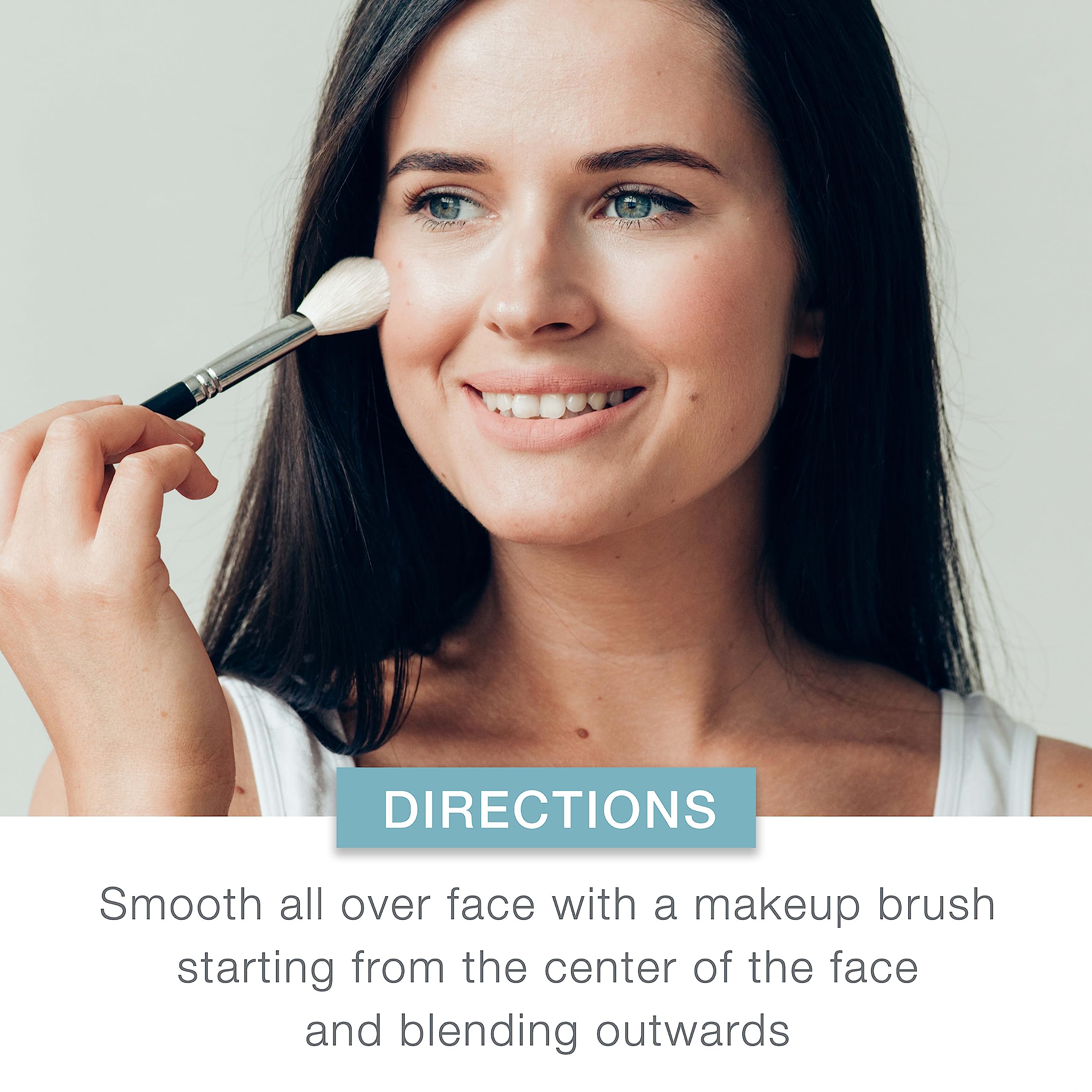 Neutrogena Mineral Sheers swatch on face shows even tone and blend.