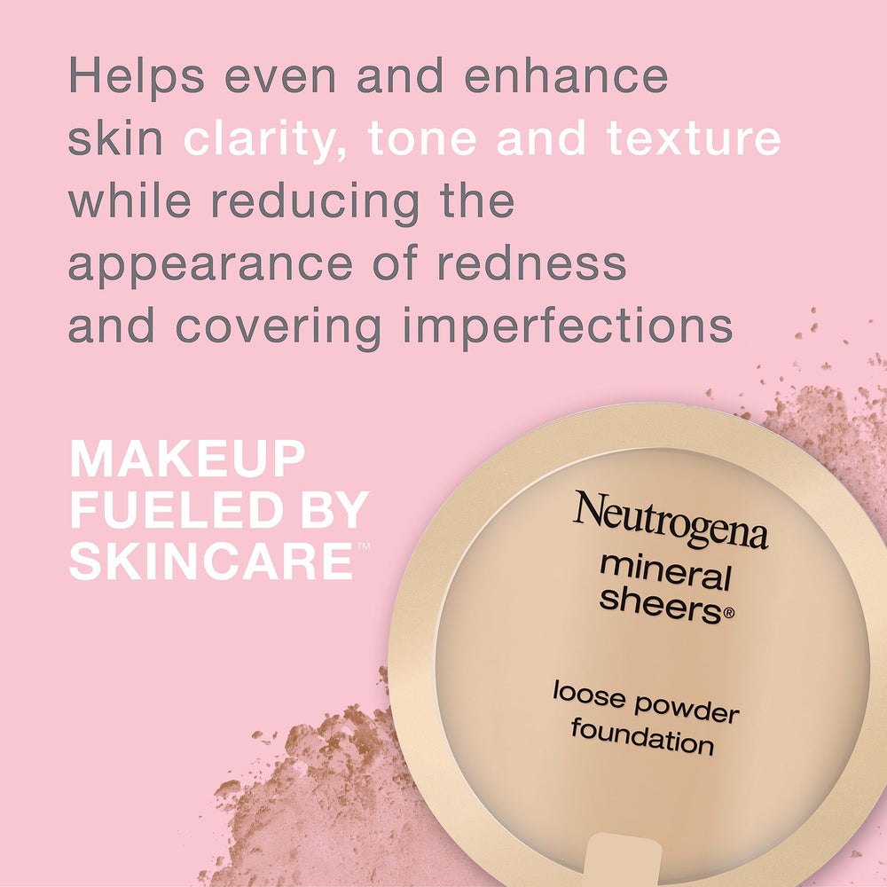 Neutrogena Mineral Sheers Nude-40 on skin shows natural finish and tone.