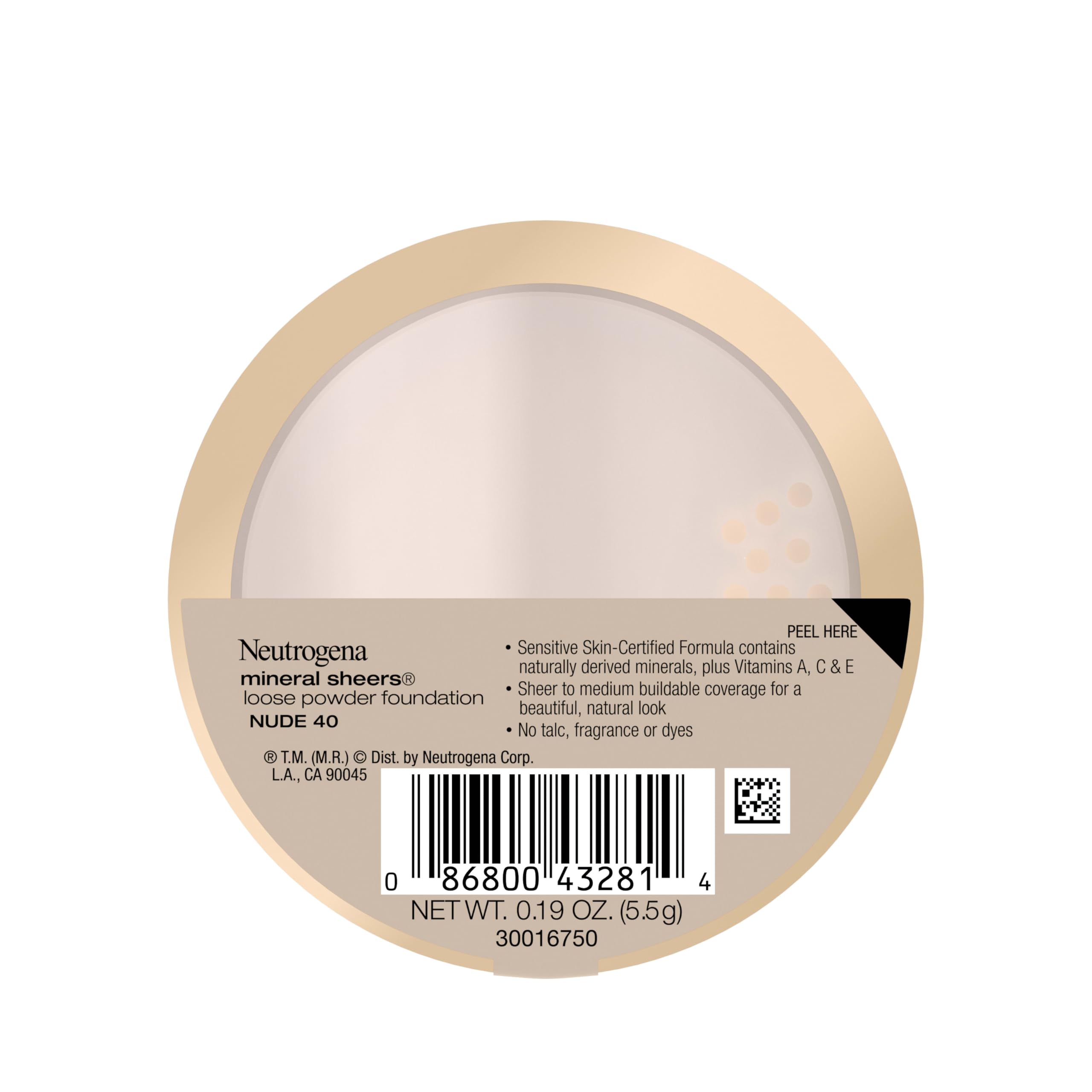 Neutrogena Mineral Sheers open compact reveals travel-friendly design.