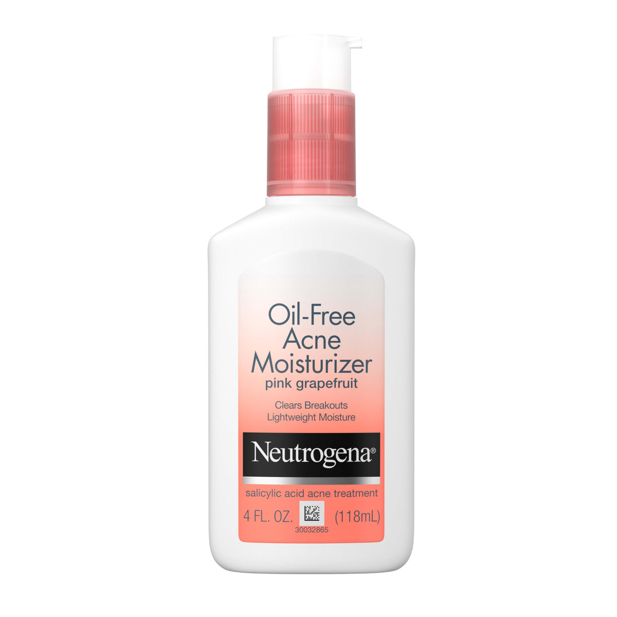 Neutrogena Oil-Free Acne Moisturizer pink grapefruit bottle for daily acne care