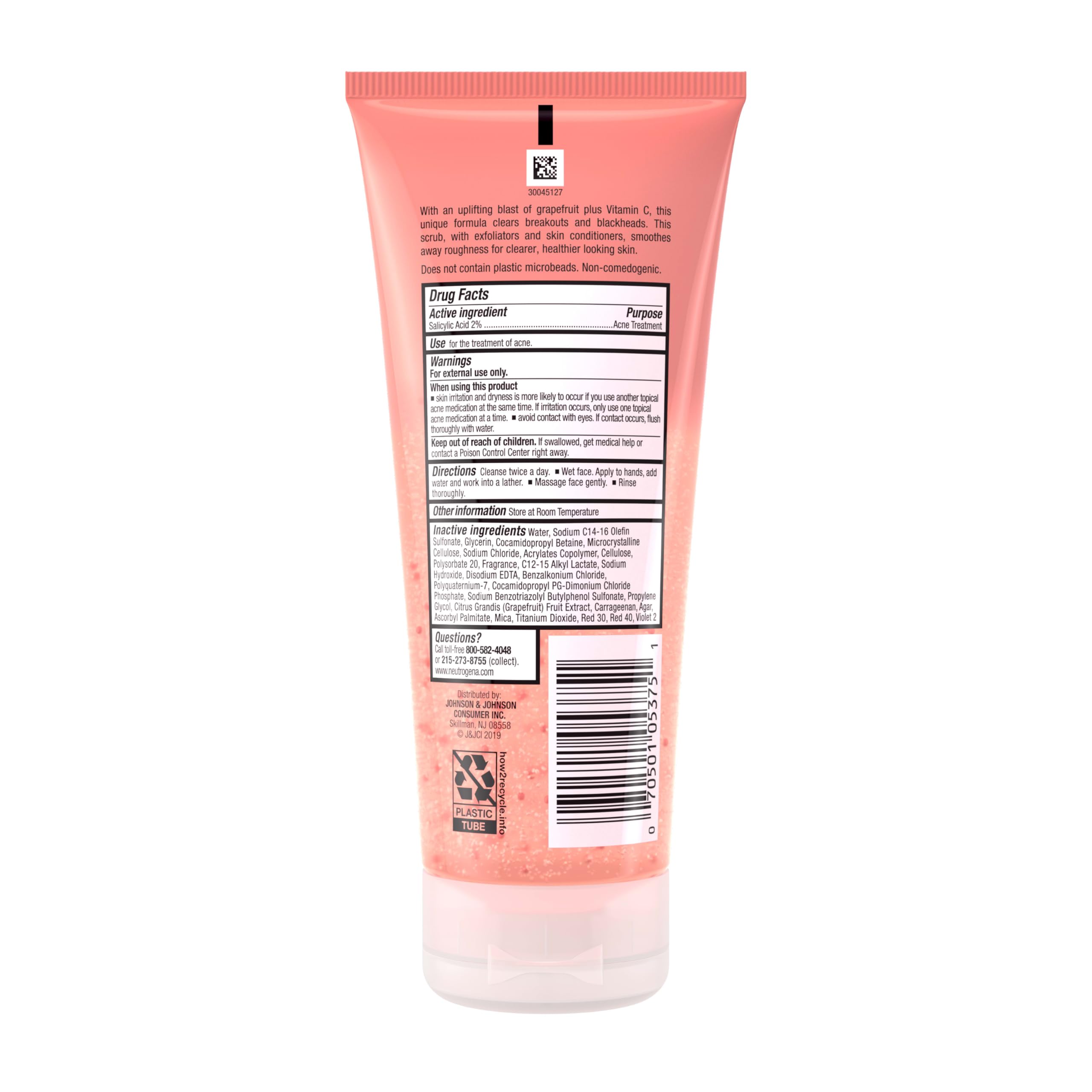 Neutrogena Oil-Free Acne Wash Pink Grapefruit 3-pack display in store