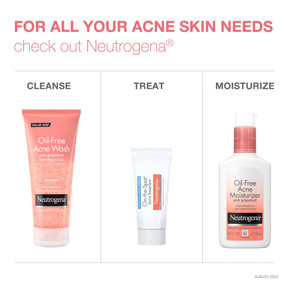Neutrogena Oil-Free Acne Wash rinse on clean skin after wash