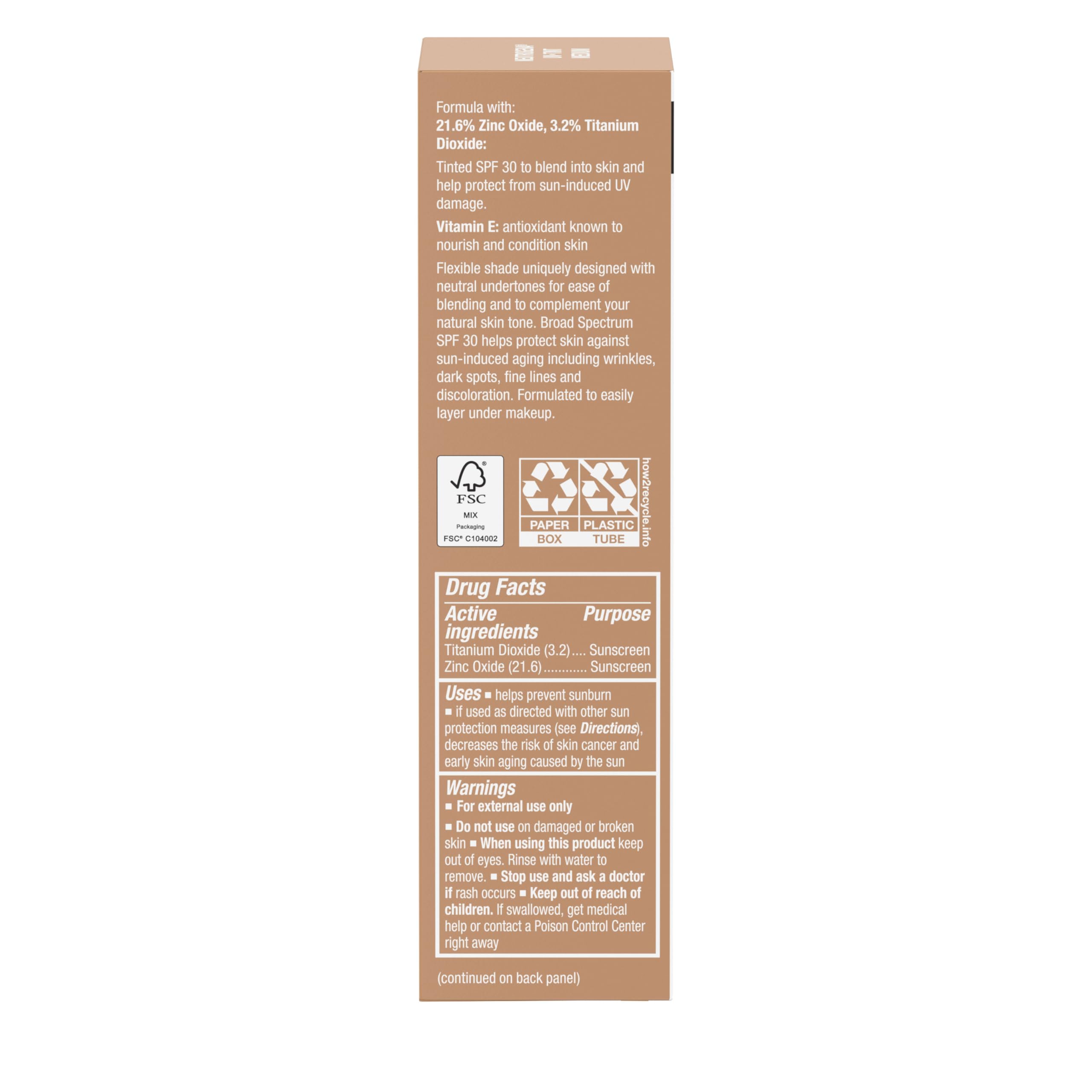 Neutrogena Purescreen+ tinted sunscreen in medium shade with neutral undertones