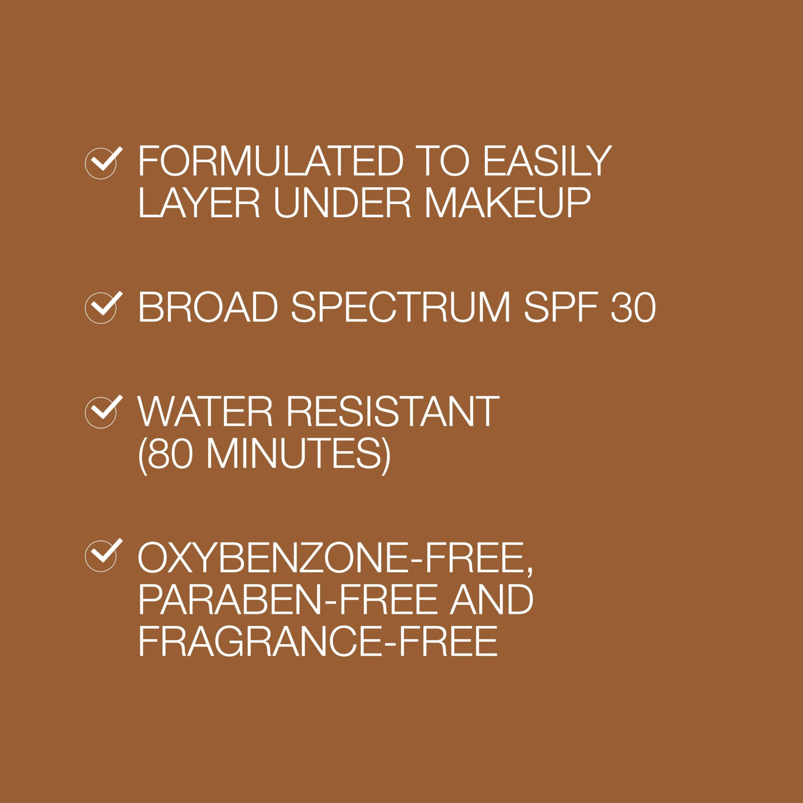 Neutrogena Purescreen+ tinted sunscreen applied under makeup for seamless layering.