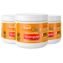 Neutrogena Rapid Clear pads bottle for oil-free acne care