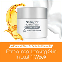 Neutrogena Rapid Tone Repair jar back label with ingredients and directions.