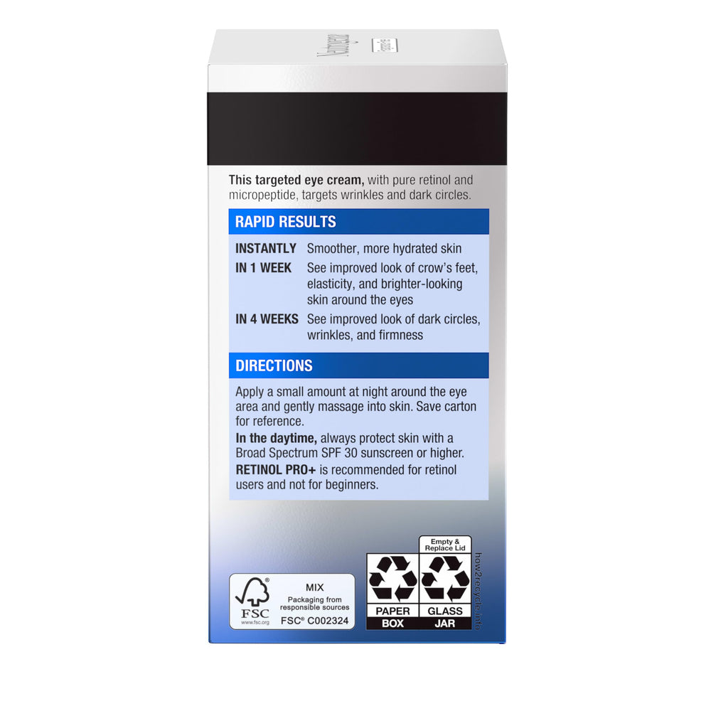 Neutrogena Rapid Wrinkle Repair packaging visible for easy night routine.