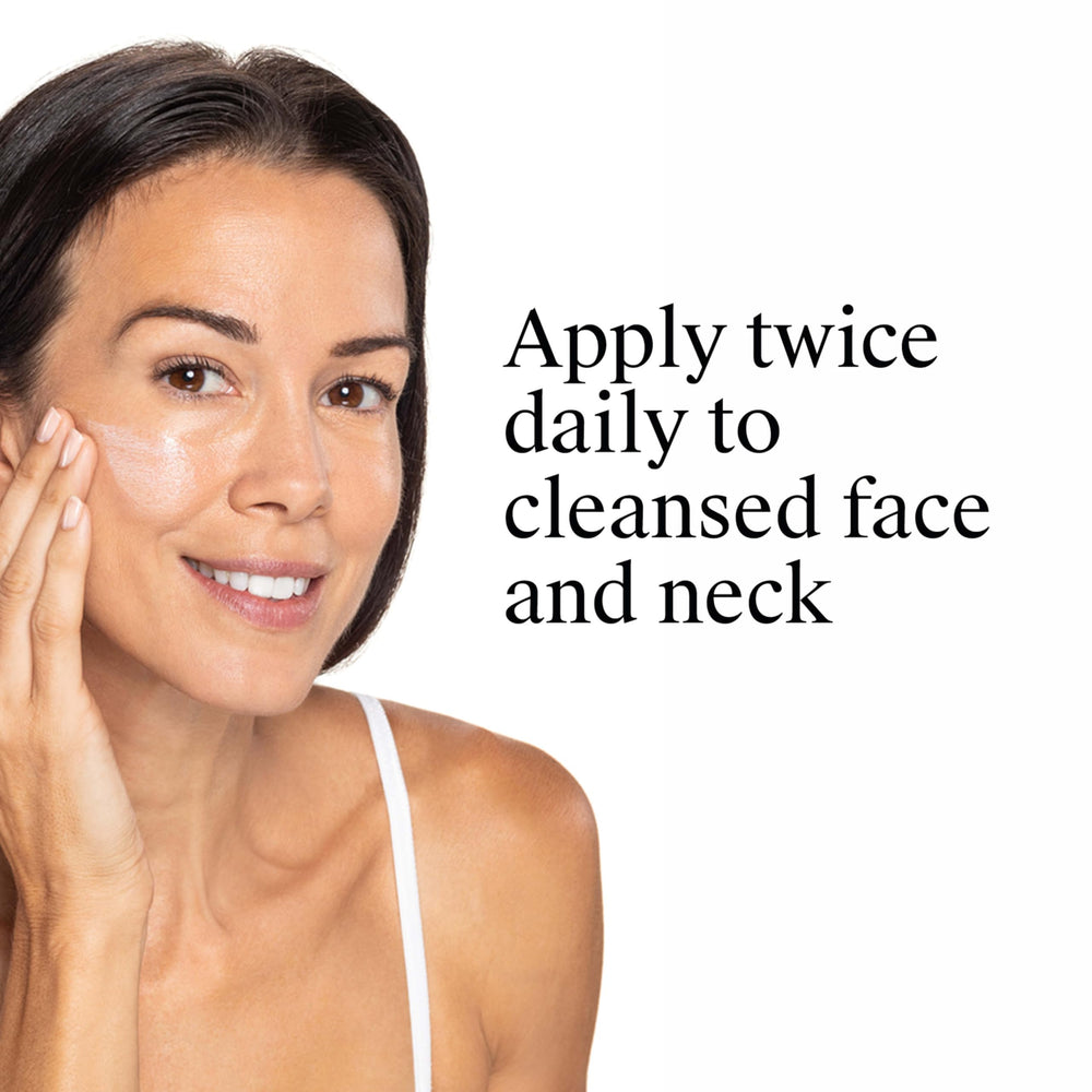 Product packaging alongside a highlight of hyaluronic acid benefits.