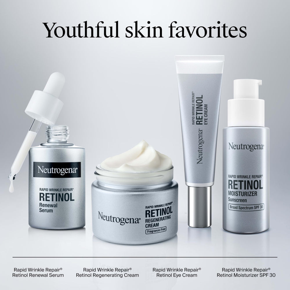 Neutrogena Rapid Wrinkle Repair Serum daytime skincare stack for texture refinement