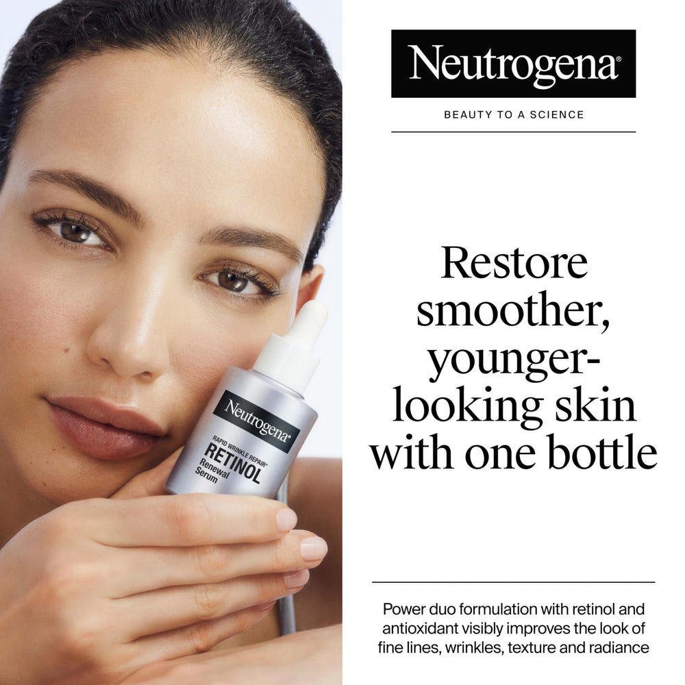 Neutrogena Rapid Wrinkle Repair Serum dropper dispensing formula for nightly application