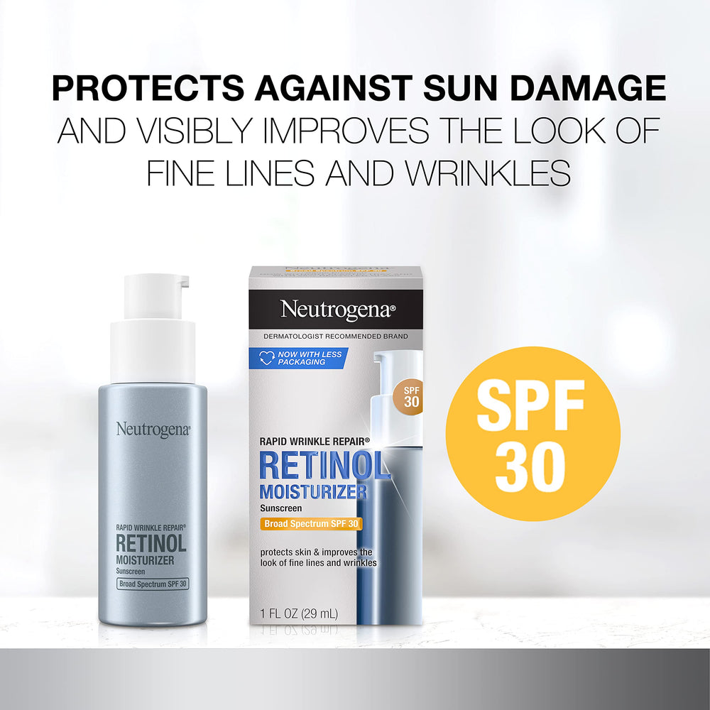 Neutrogena Rapid Wrinkle Repair SPF 30 label on moisturizer