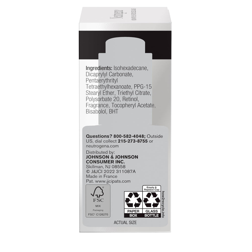 Nourished-looking skin after using retinol oil with a soft finish