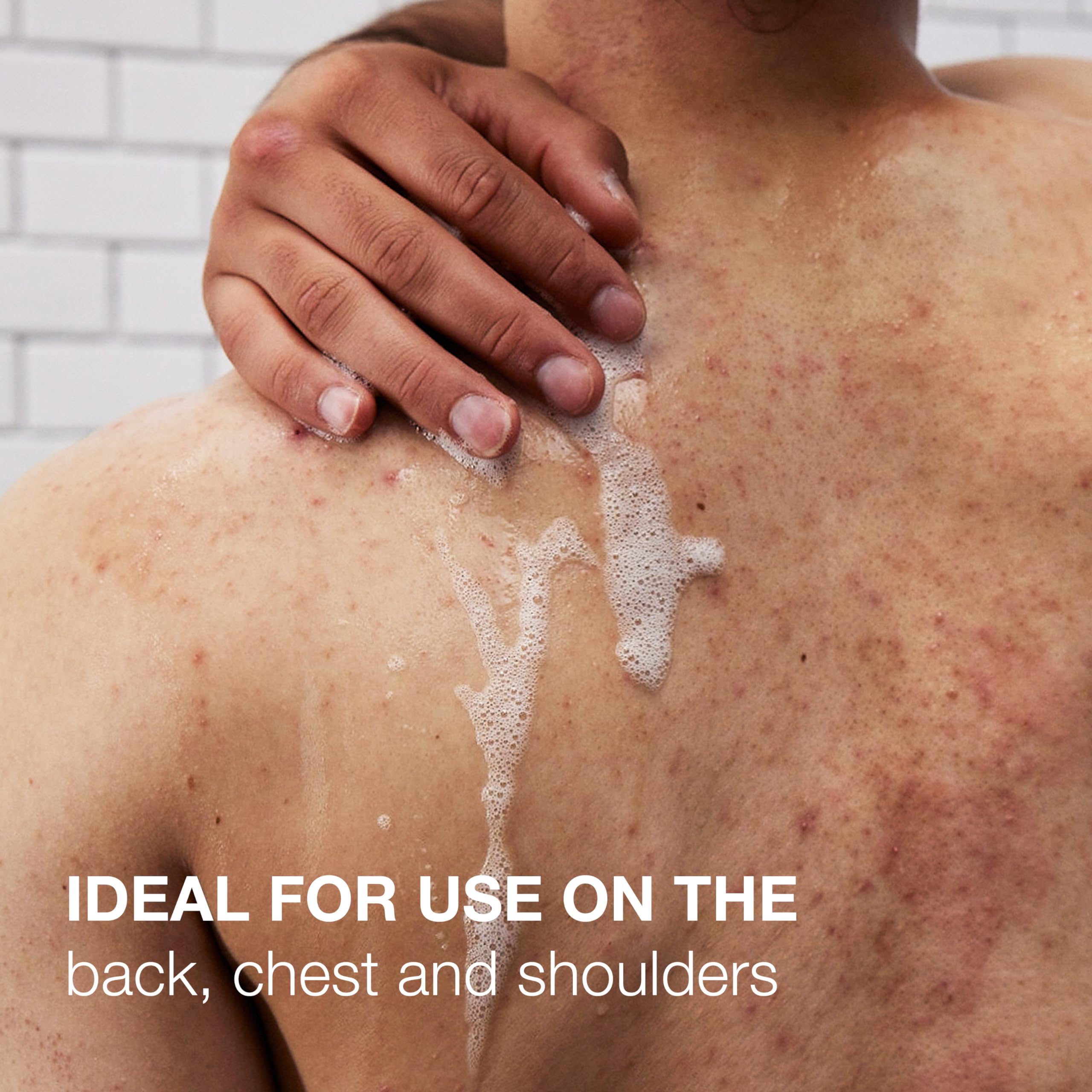 Neutrogena bottle in shower suggests daily use for consistent care