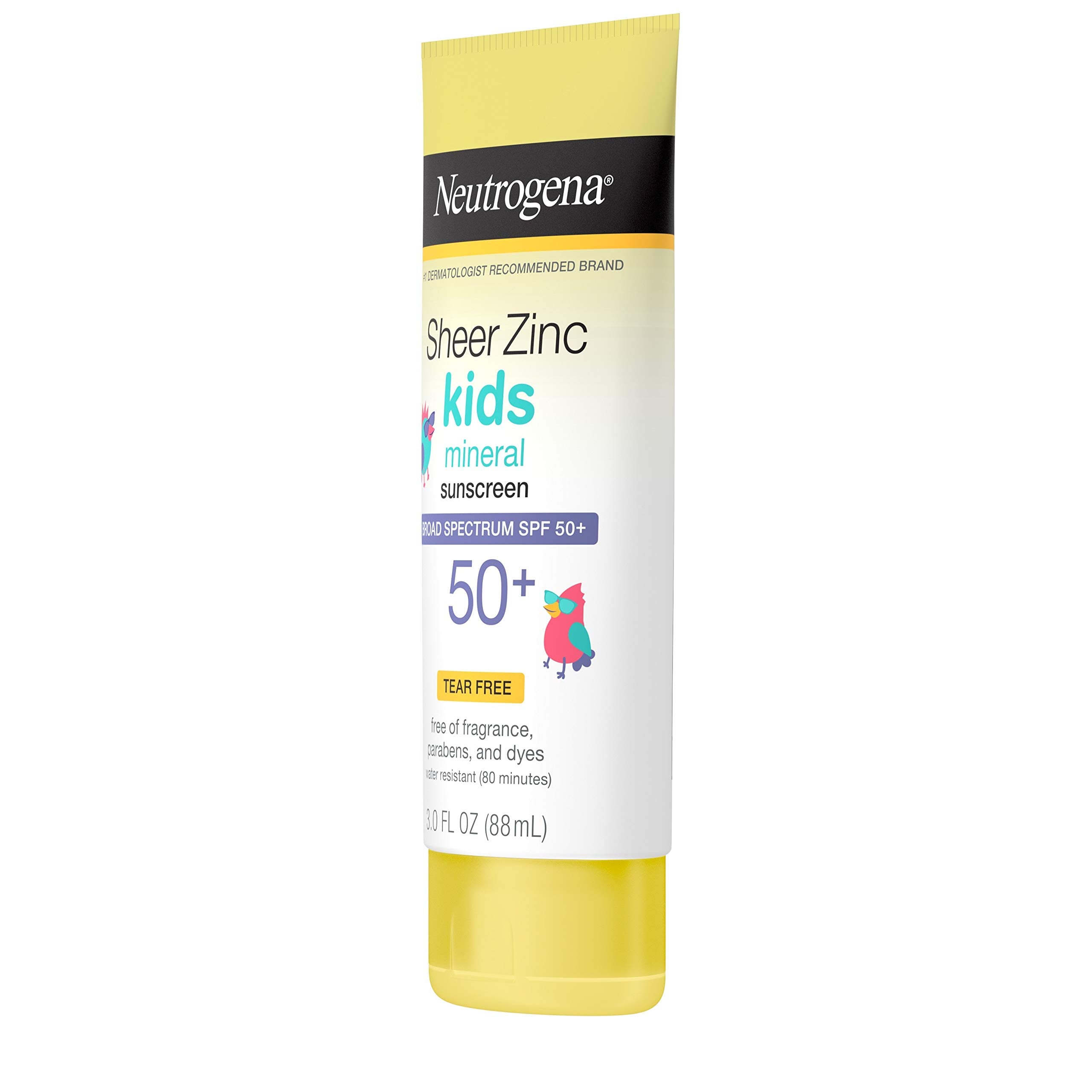 Neutrogena Sheer Zinc Kids suitable for face and body use.