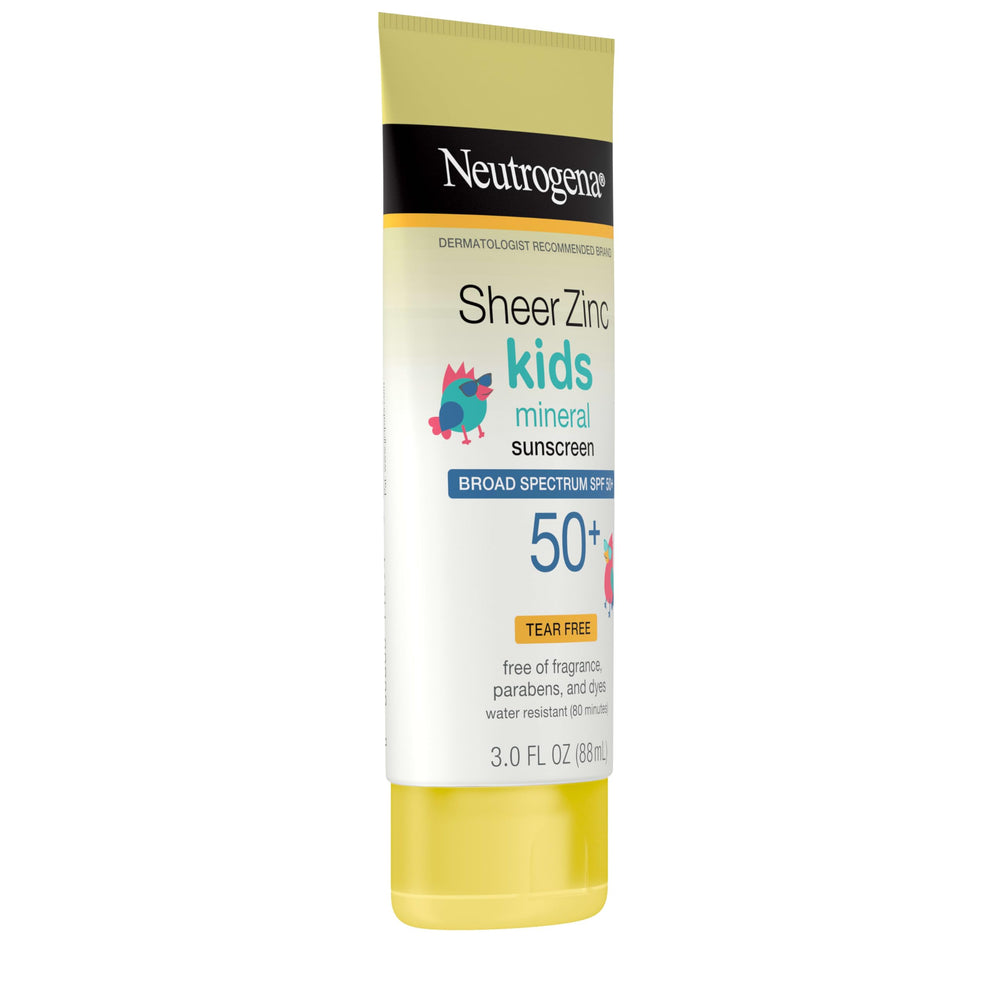 Neutrogena Sheer Zinc Kids travel tube for on the go sun care.