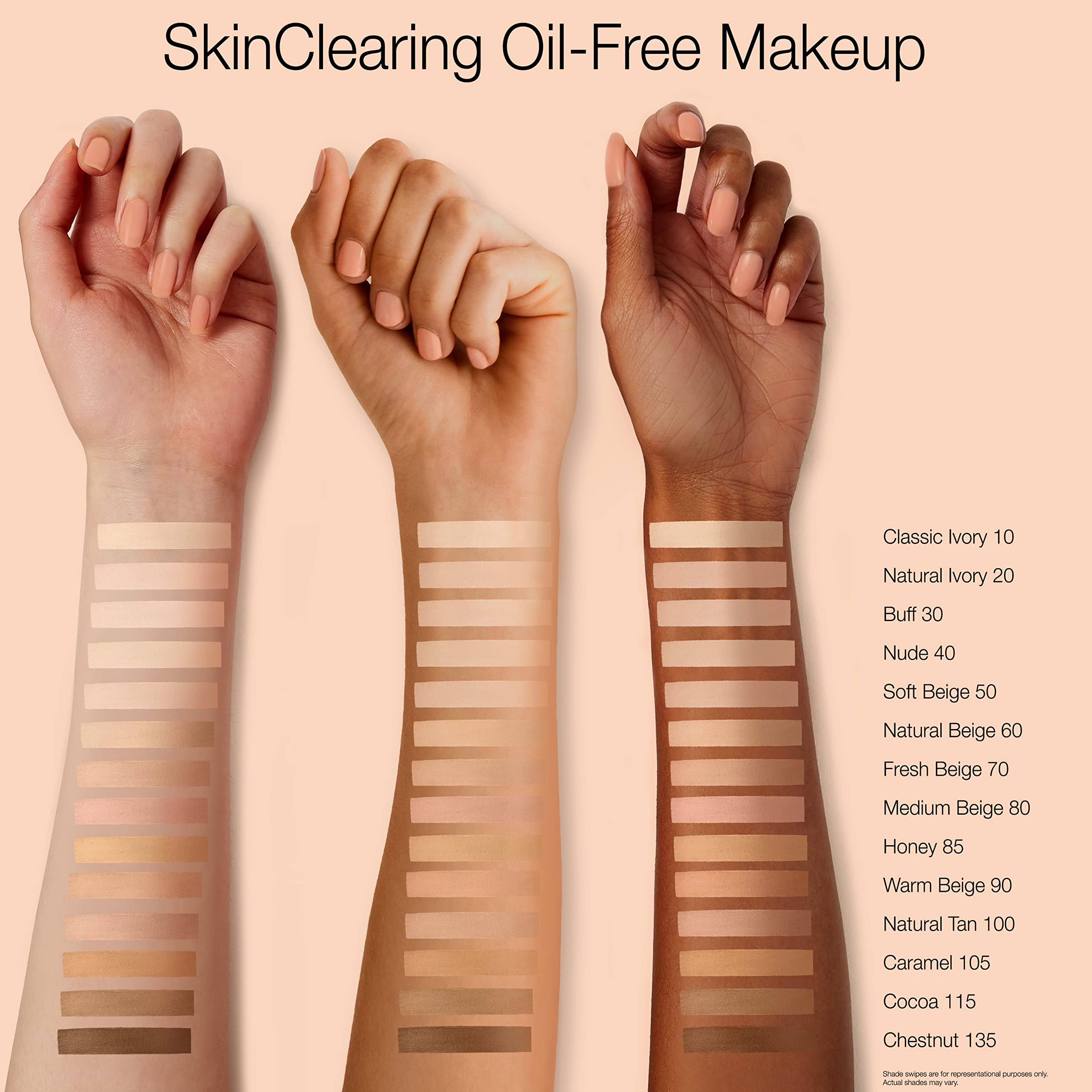 Neutrogena SkinClearing foundation bottle and product shot emphasizes dermatologist-inspired care