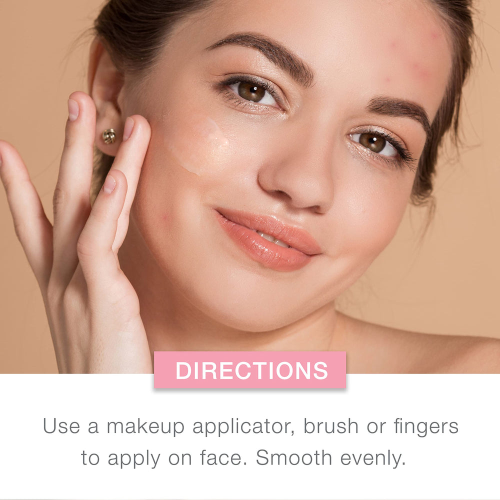 Neutrogena SkinClearing foundation Natural Ivory 20 application demonstrates seamless skin tone match