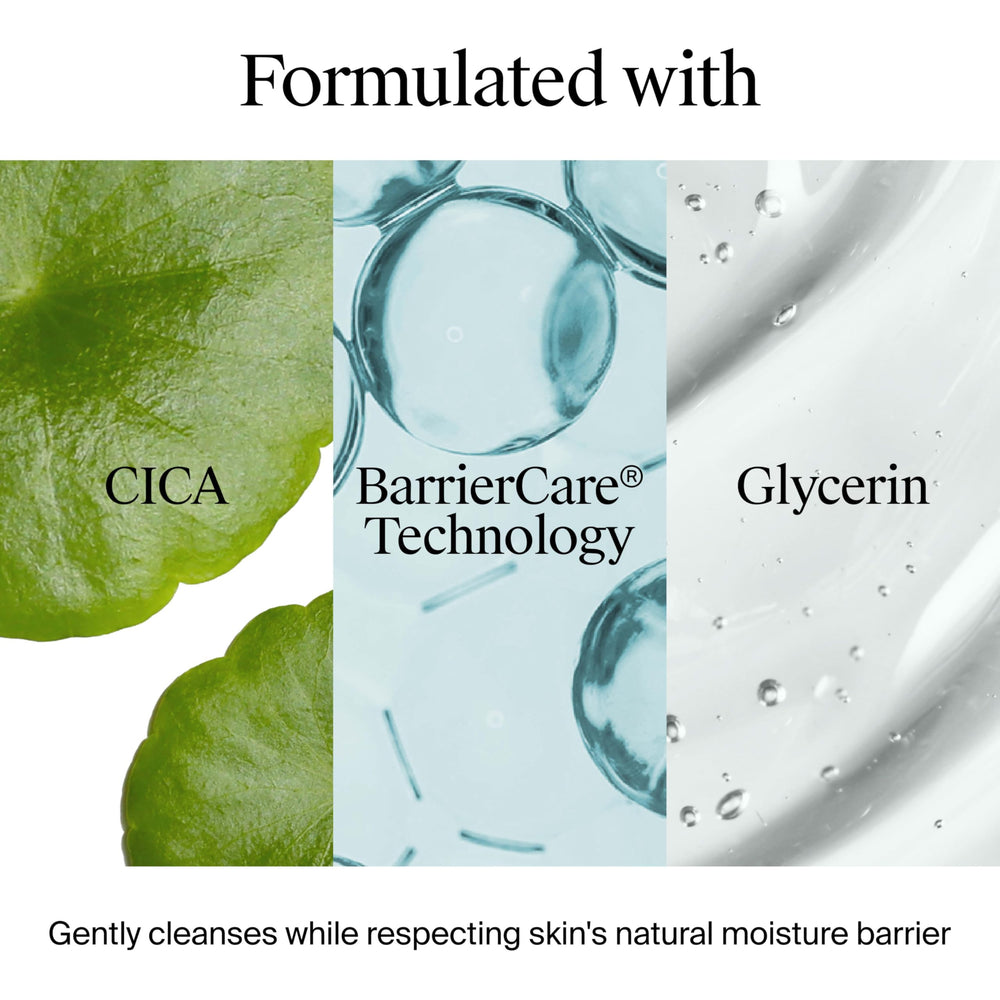 Neutrogena Ultra Gentle Foaming Cleanser on skin during gentle cleanse.