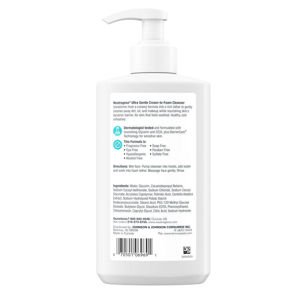 Neutrogena Ultra Gentle makeup removal action fits daily skincare routine.