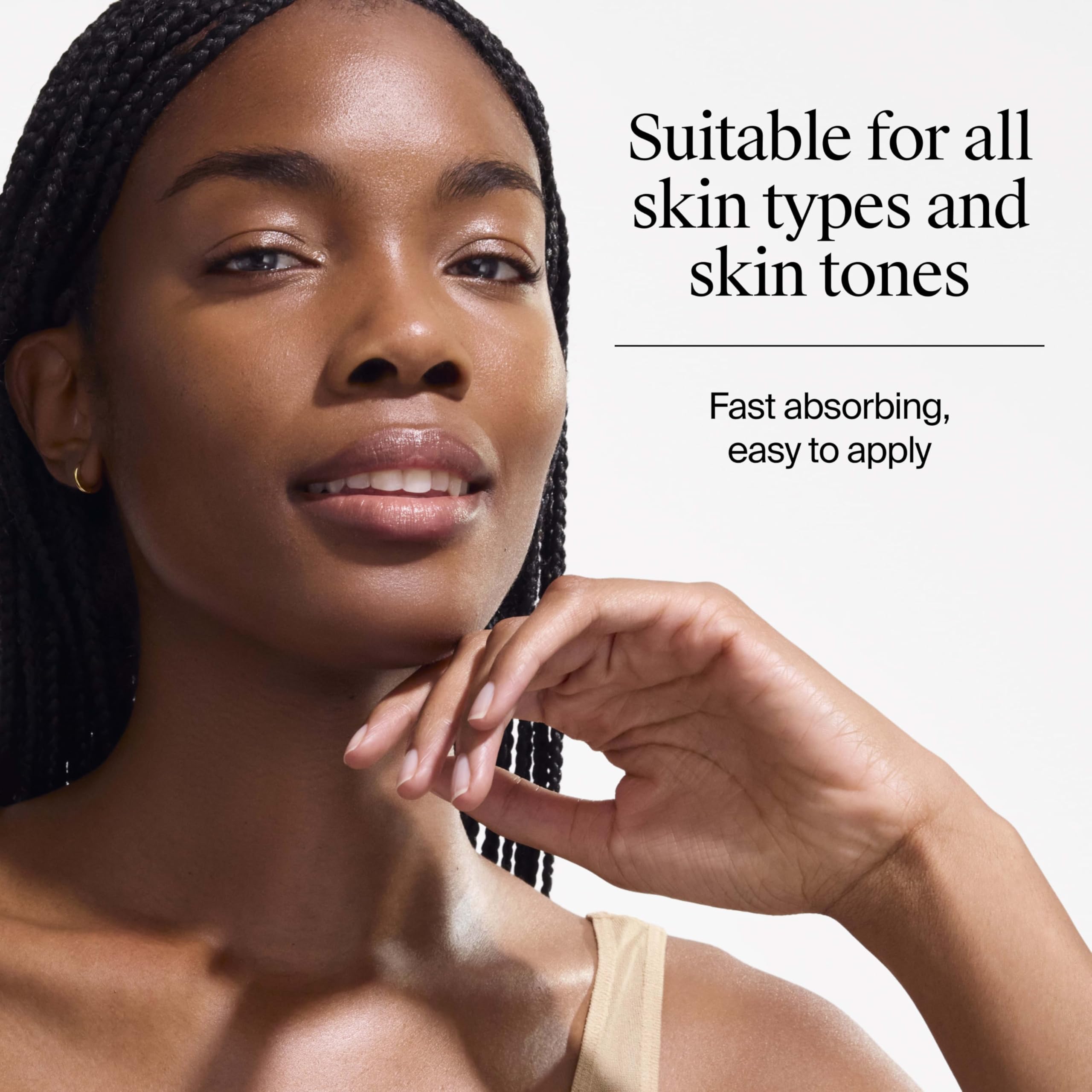 Clear gel texture absorbs quickly for a breathable daily sunscreen.