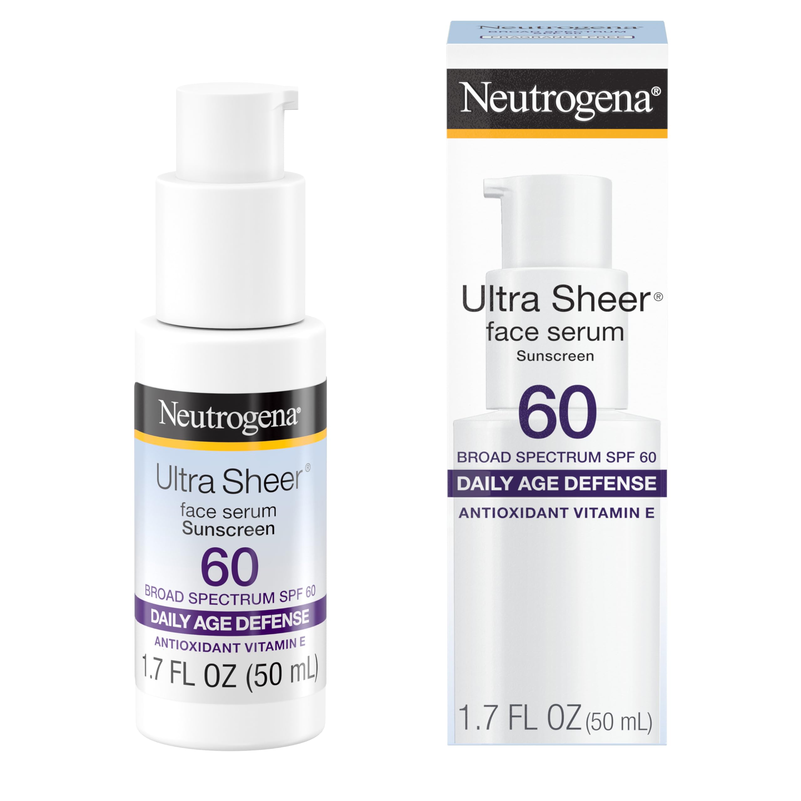 Neutrogena Ultra Sheer sunscreen bottle front view for daily sun protection