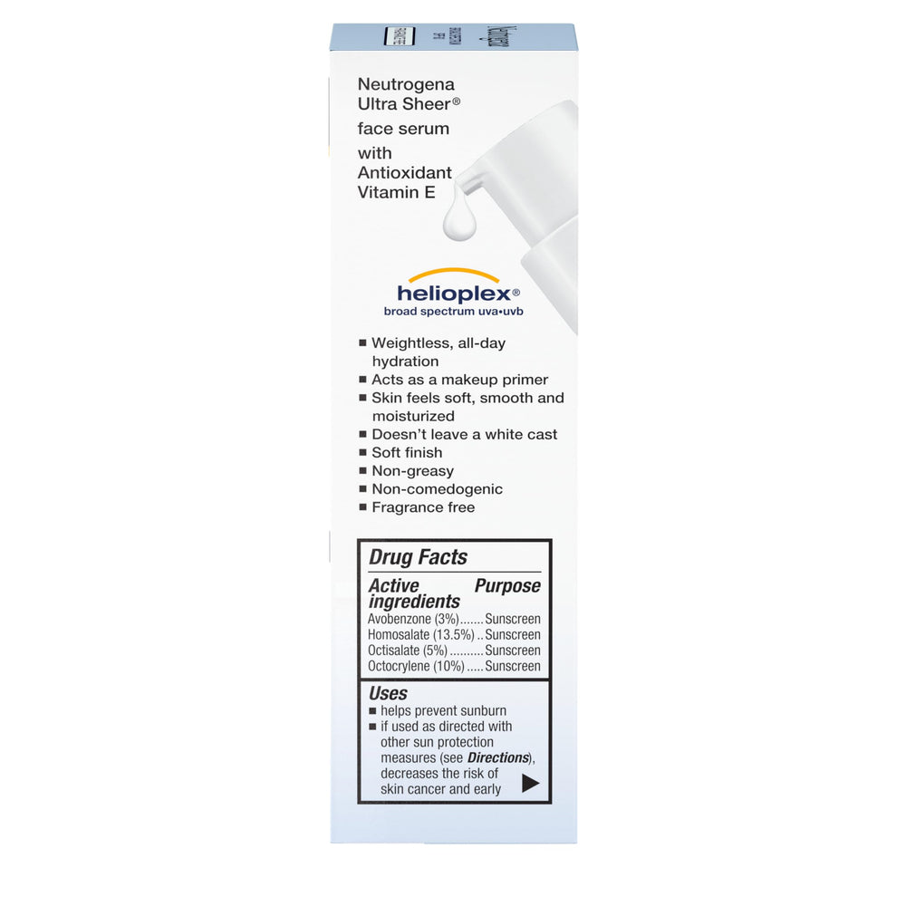 Neutrogena Ultra Sheer sunscreen travel-size bottle for on-the-go care