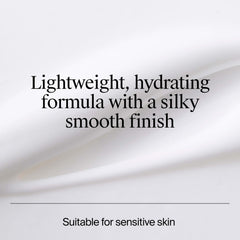 Half-face application of Neutrogena mineral sunscreen blending to invisible cover