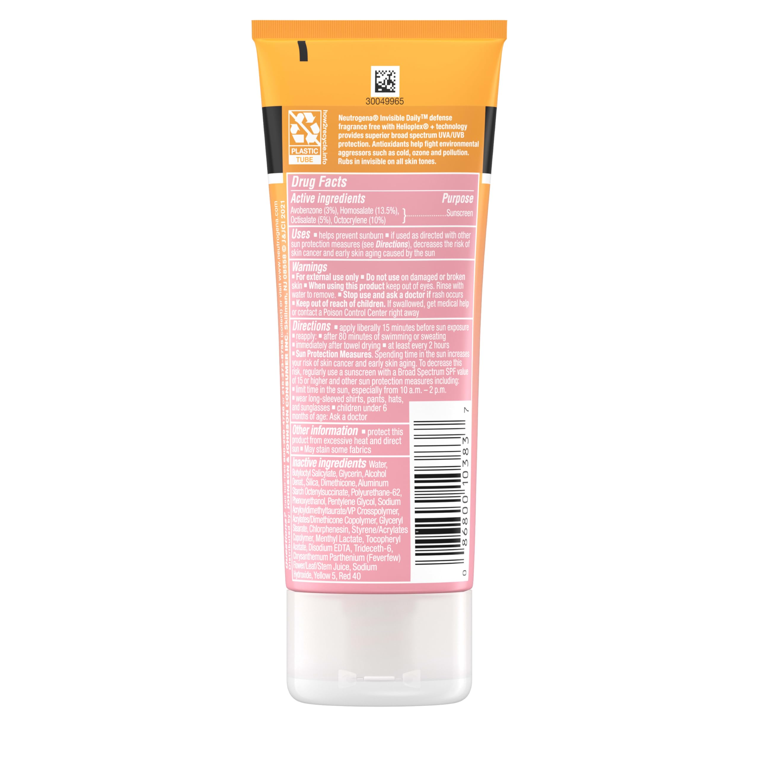 Compact 3.0 oz Neutrogena bottle ideal for daily use.